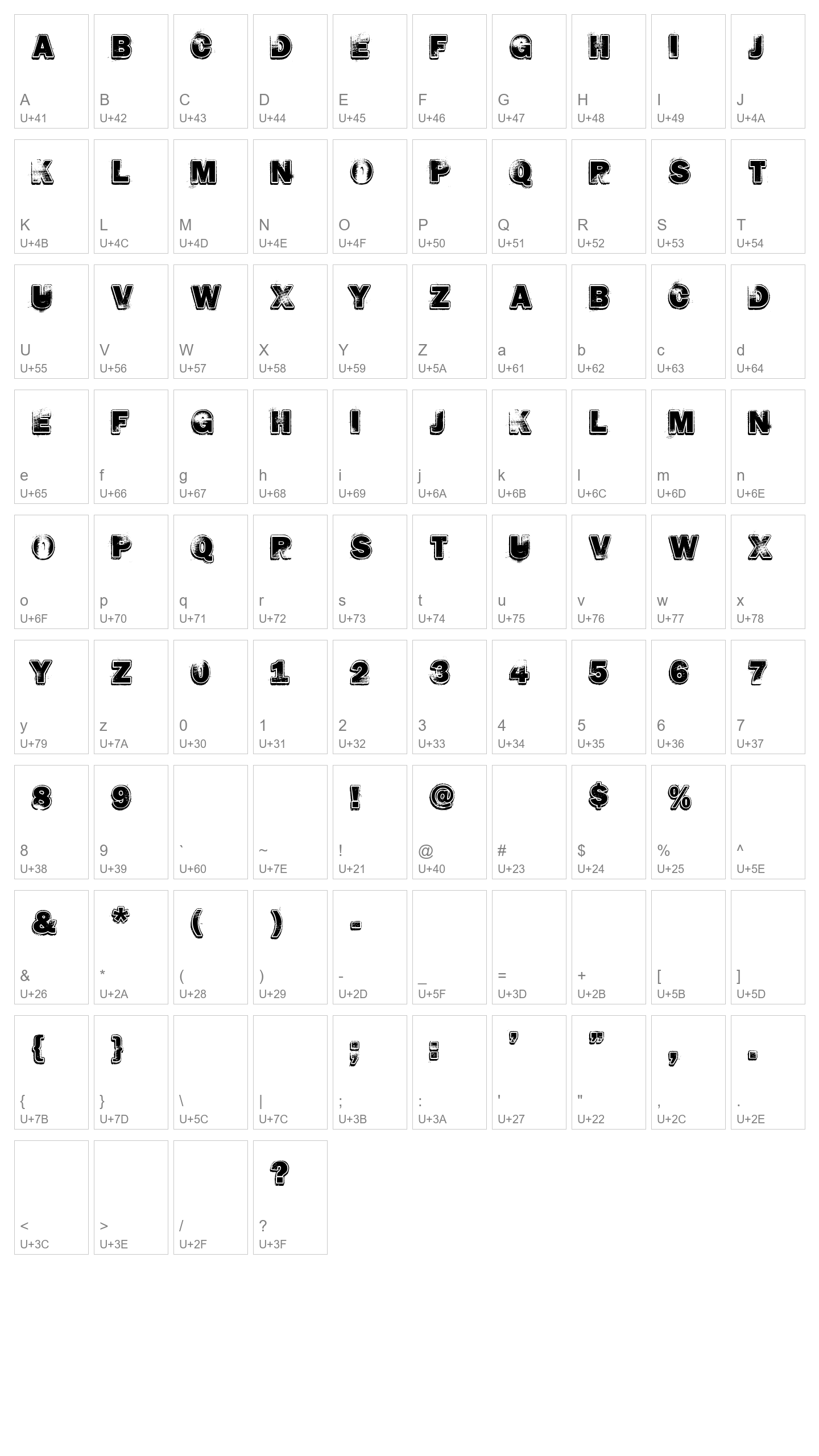 Character Map Image