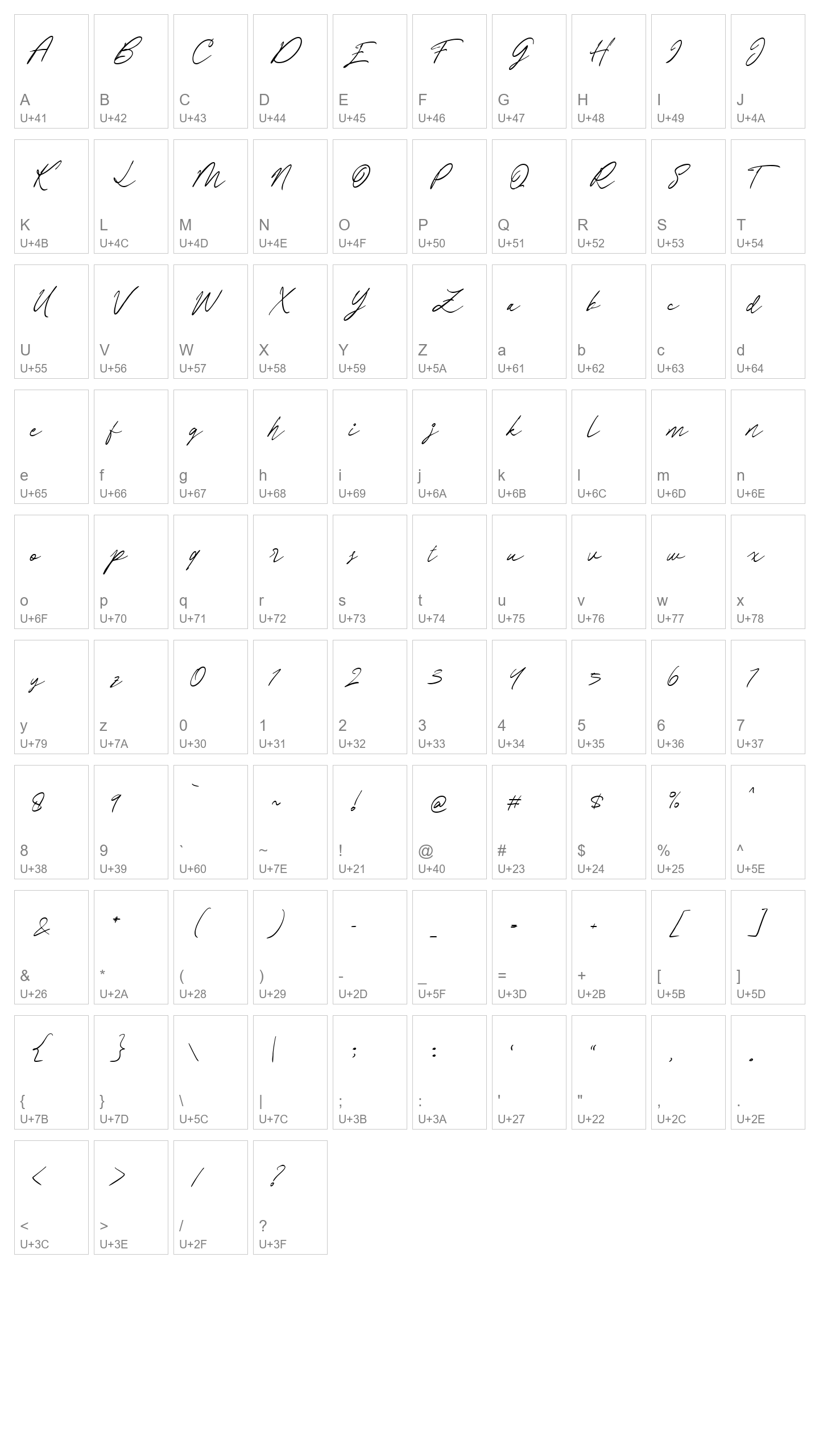 Character Map Image