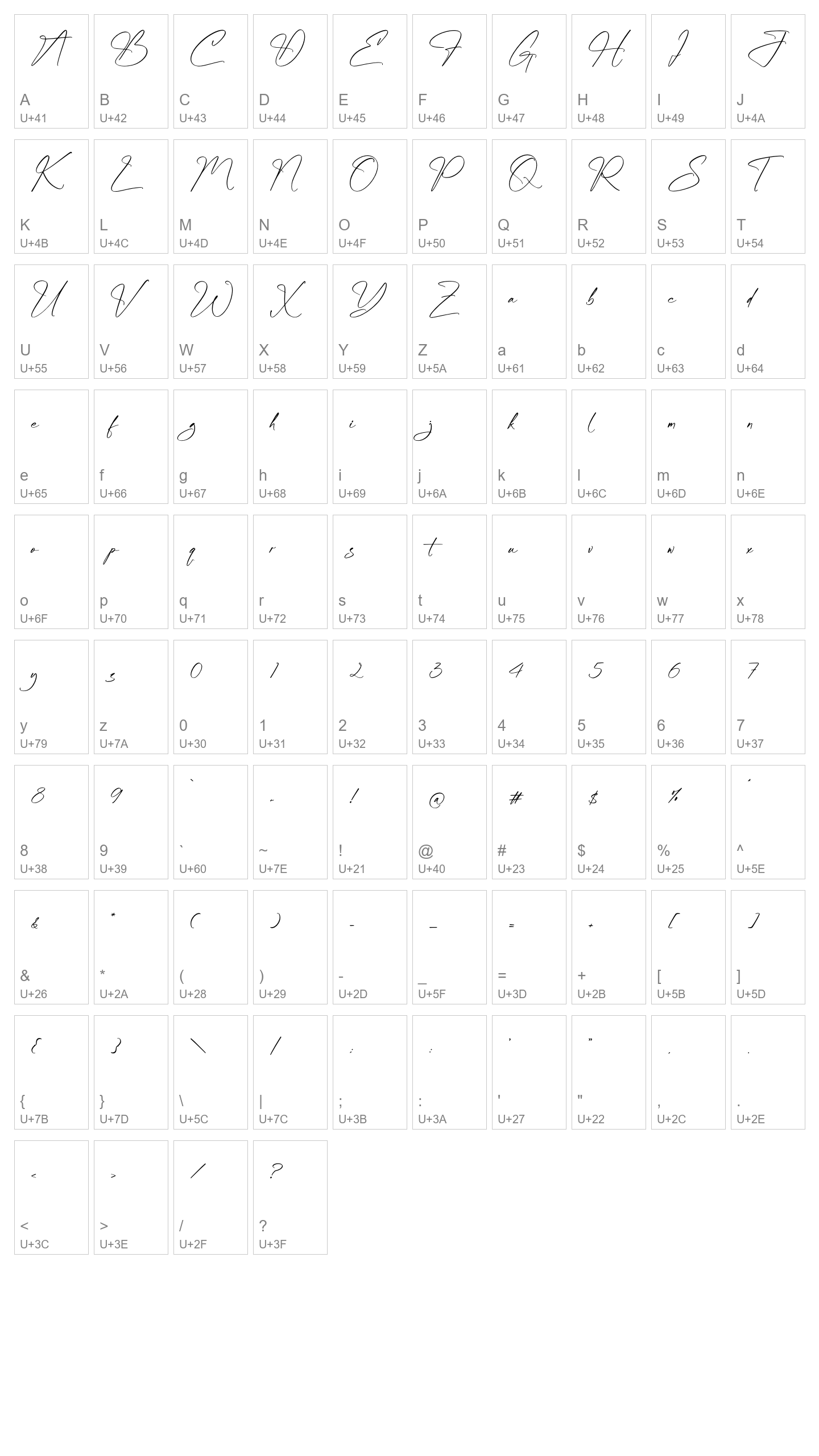 Character Map Image