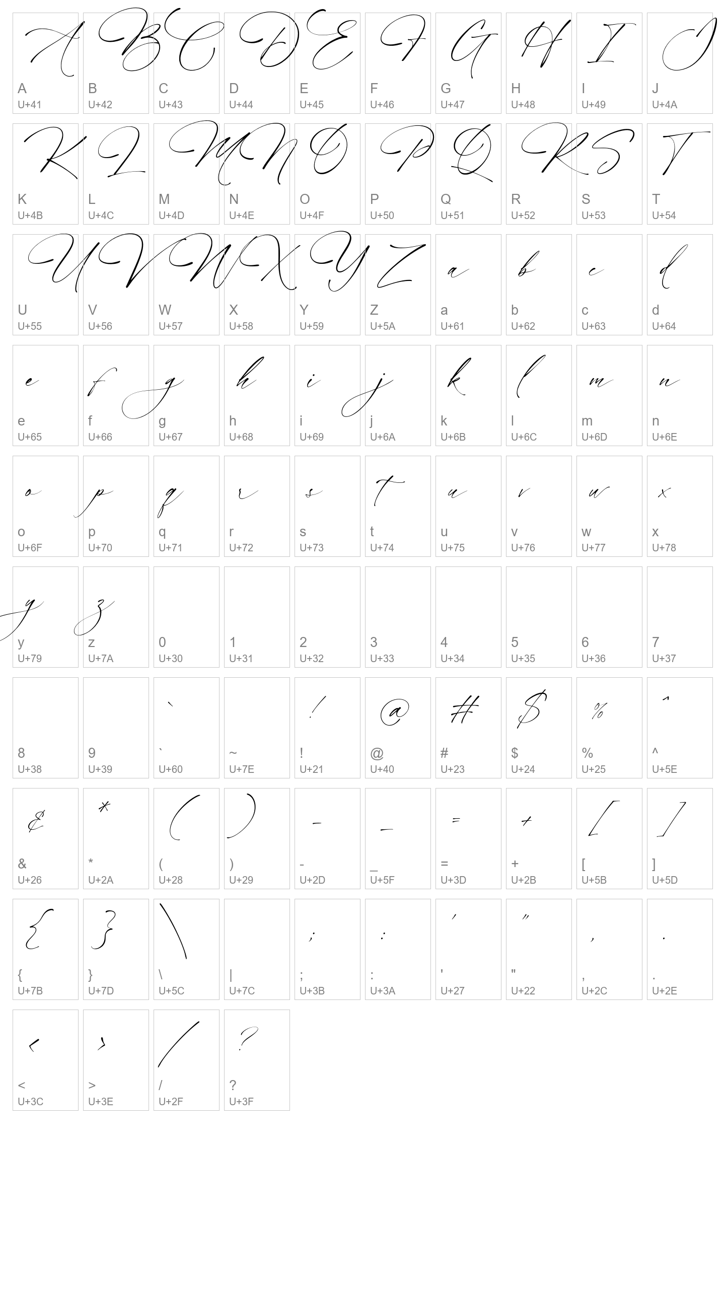 Character Map Image