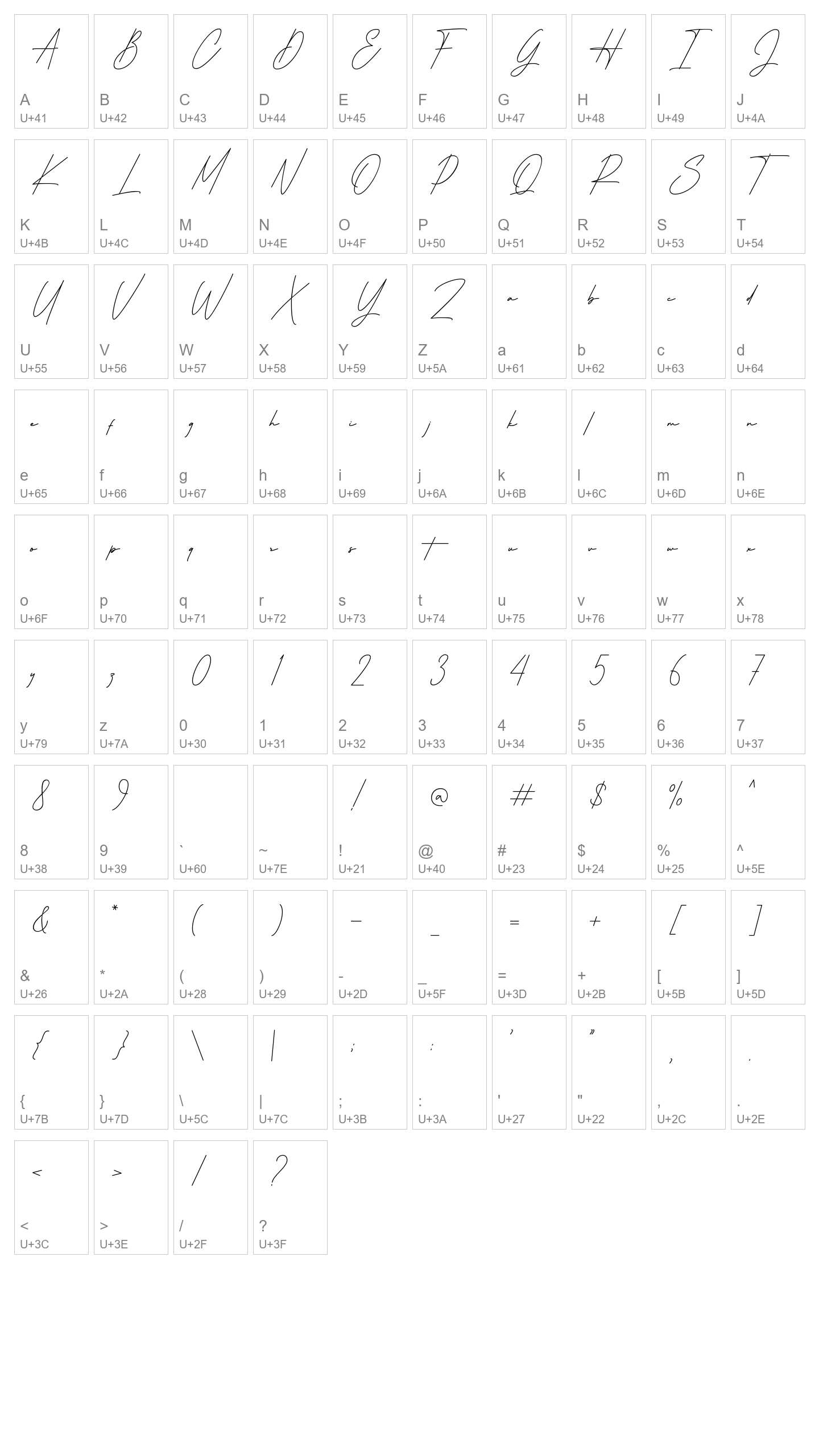 Character Map Image
