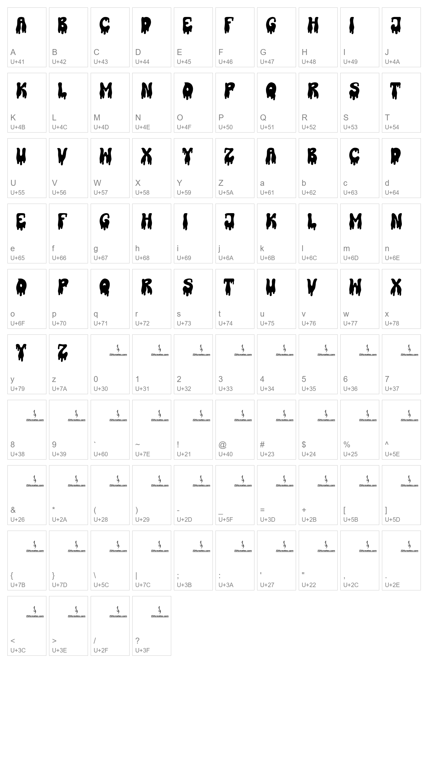 Character Map Image