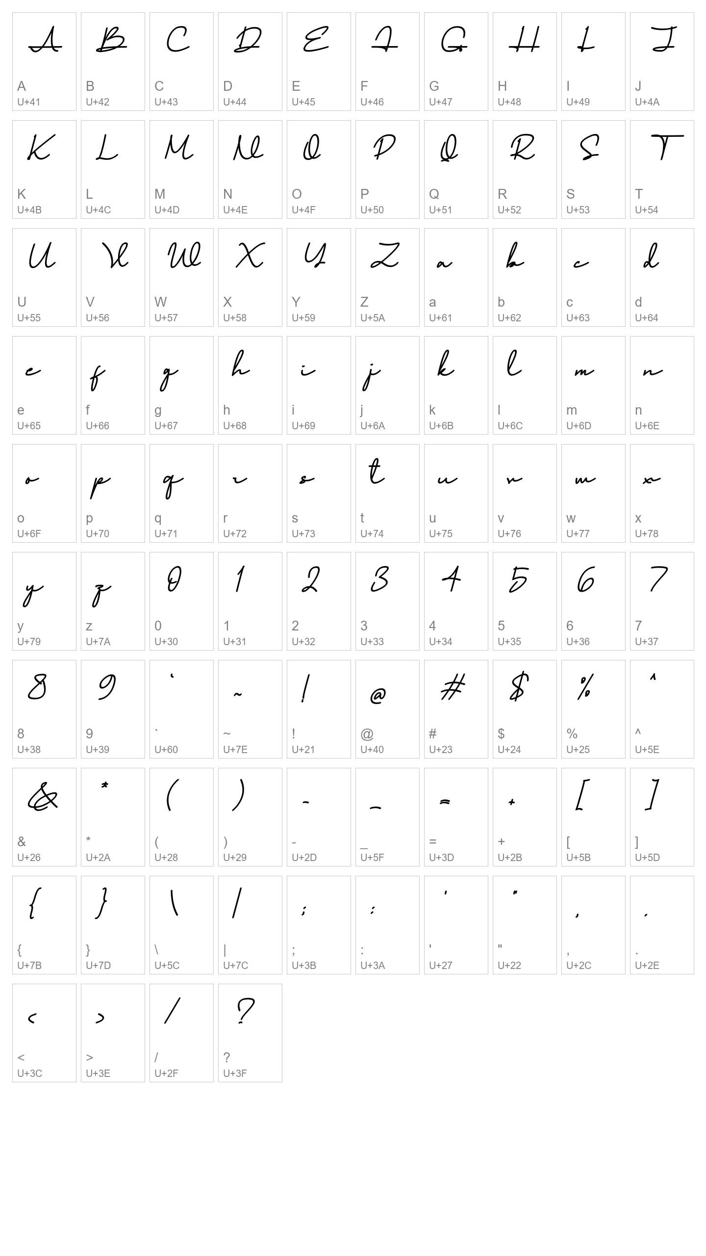 Character Map Image