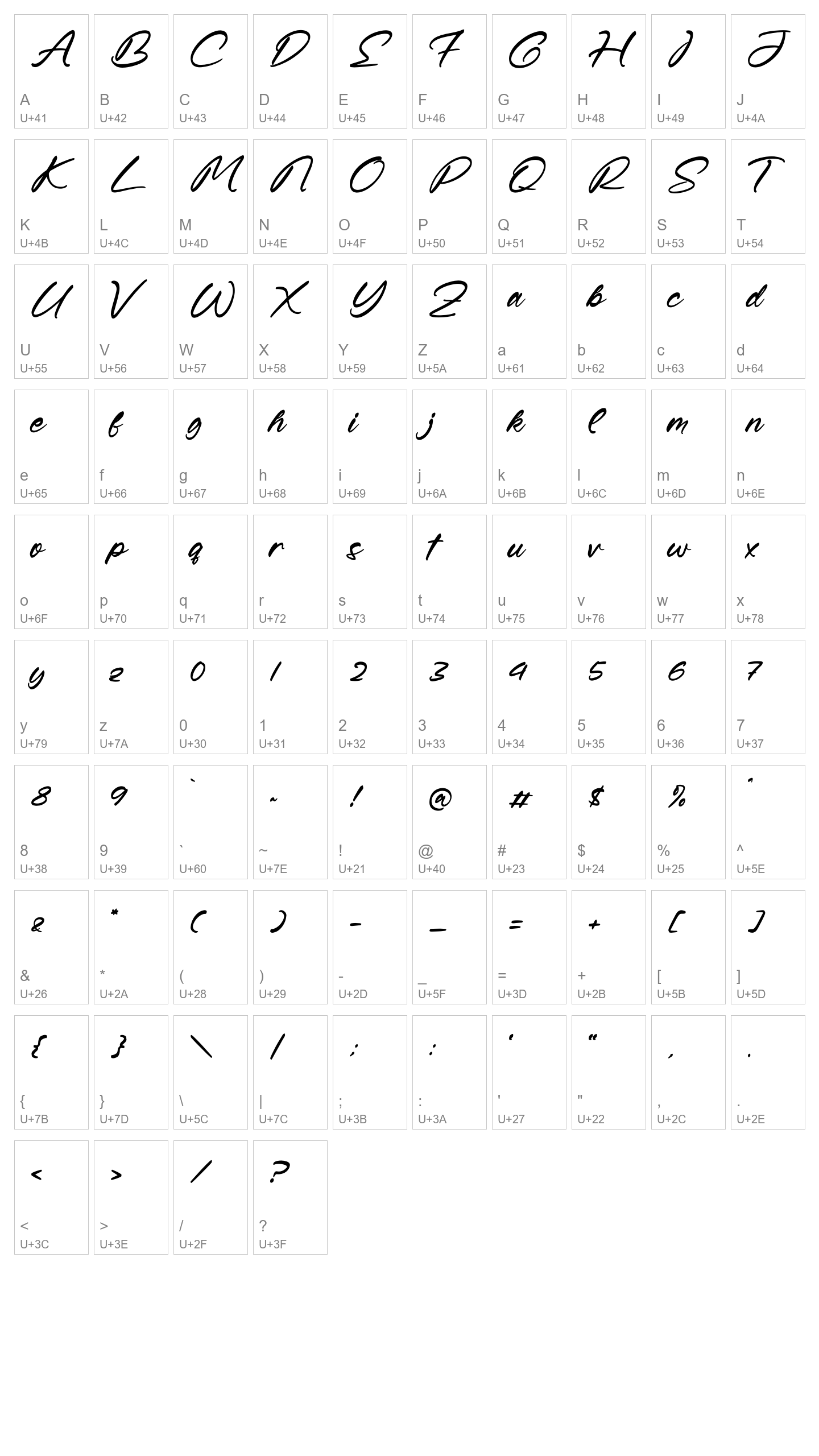 Character Map Image