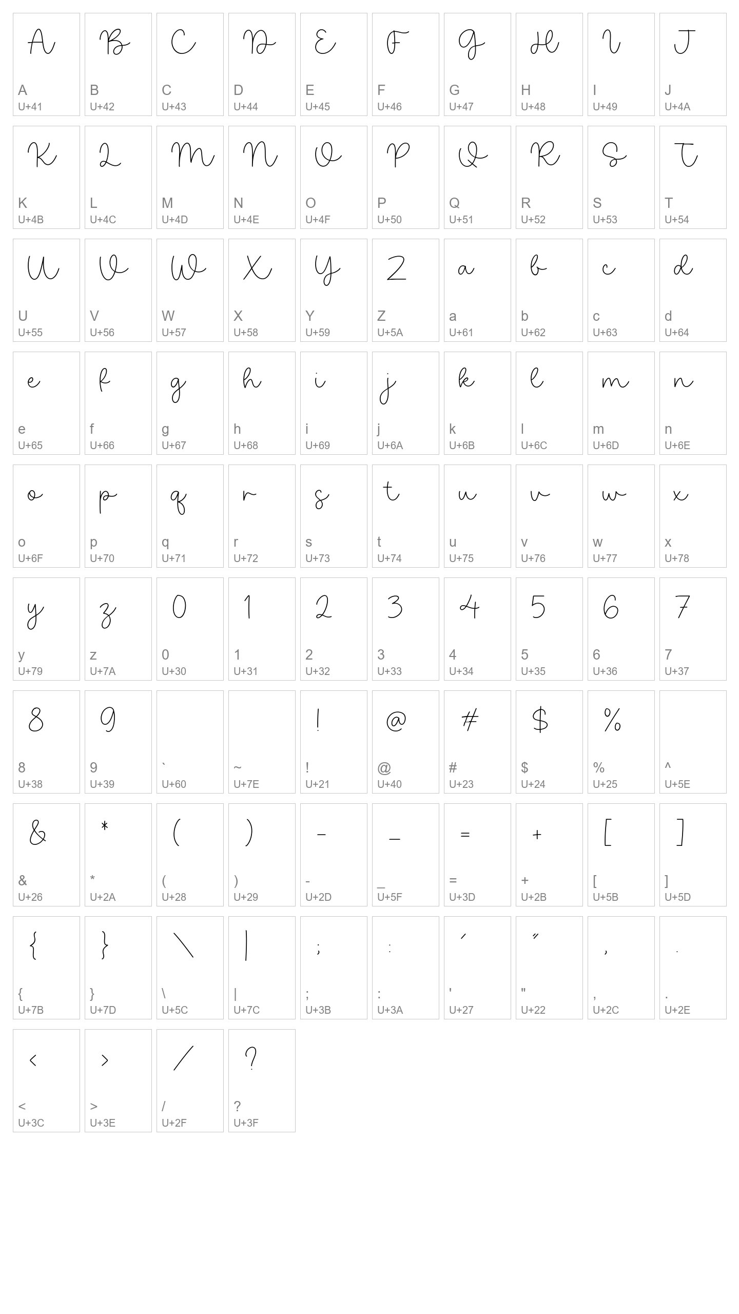 Character Map Image