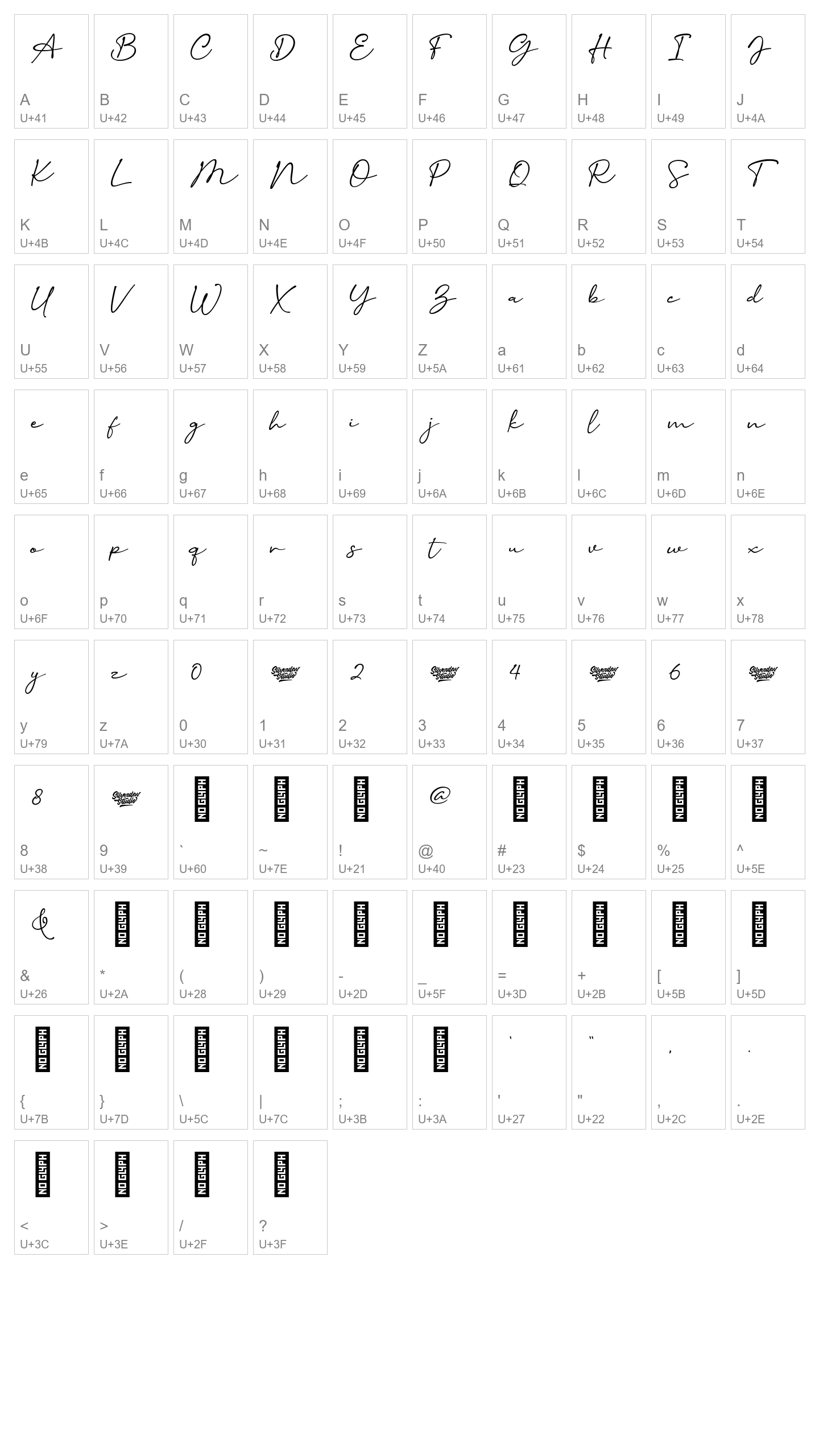 Character Map Image