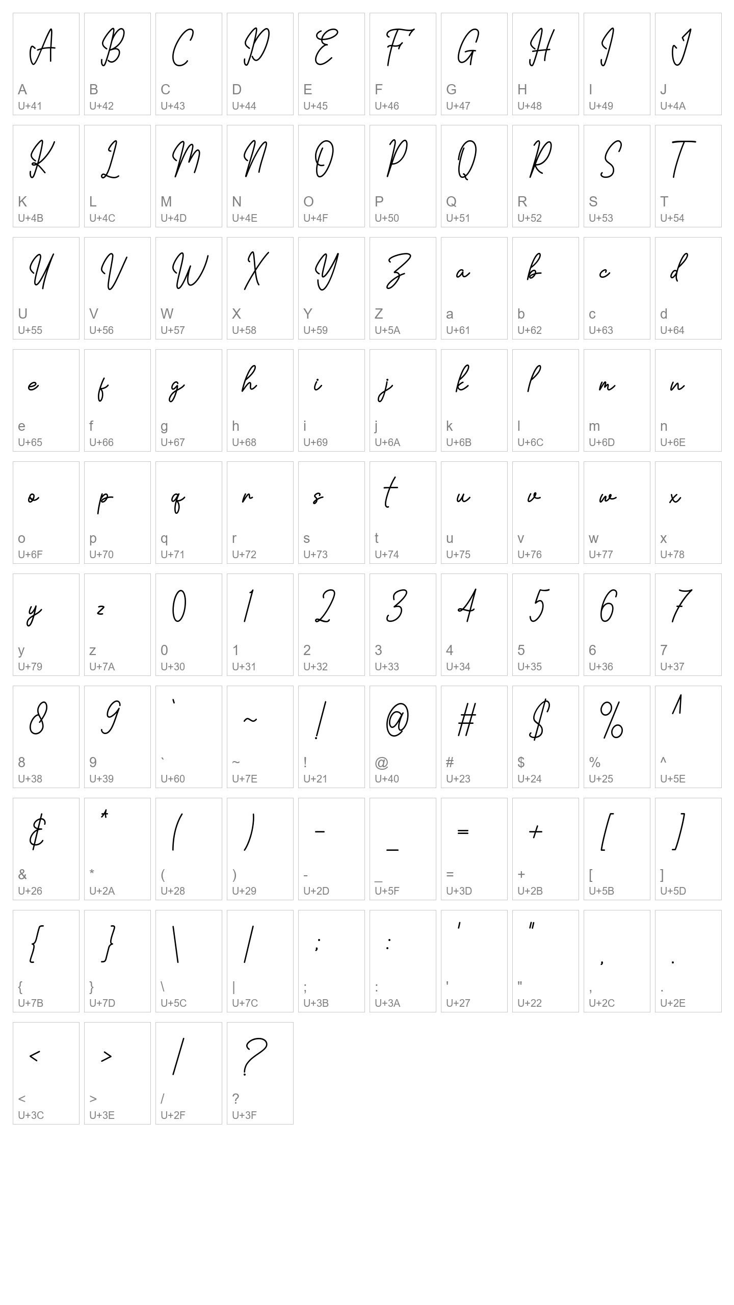 Character Map Image