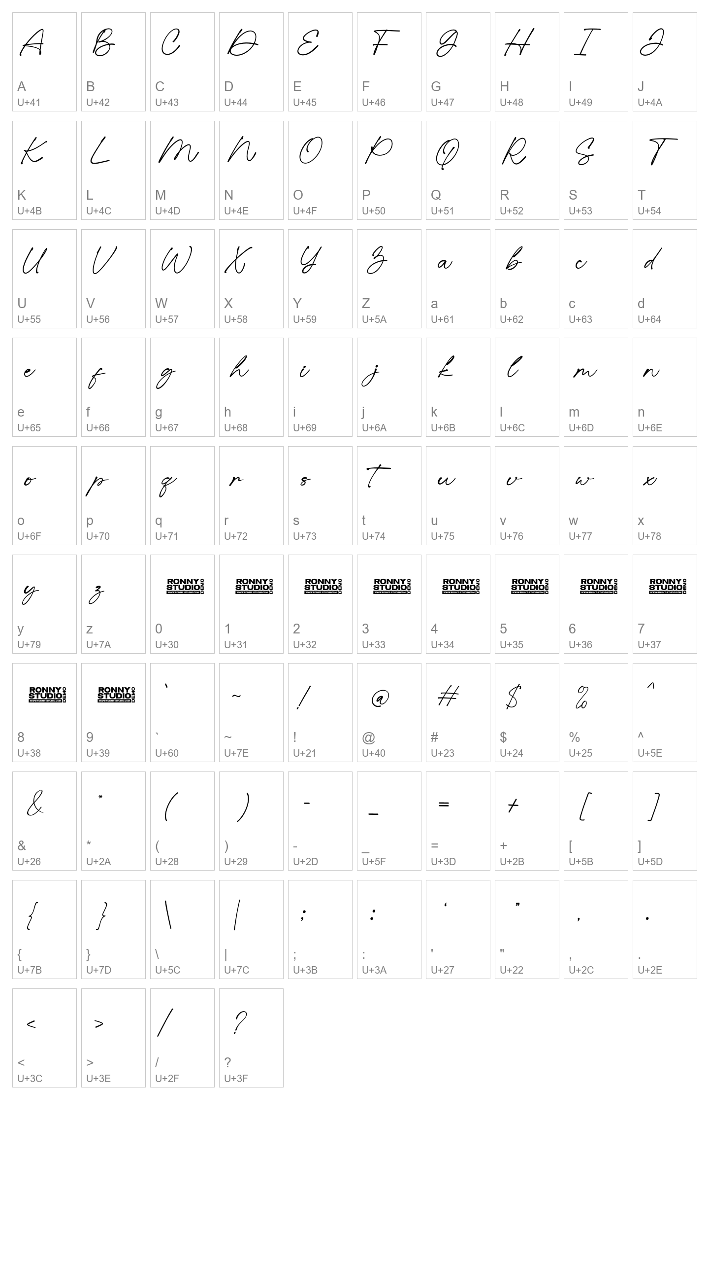 Character Map Image