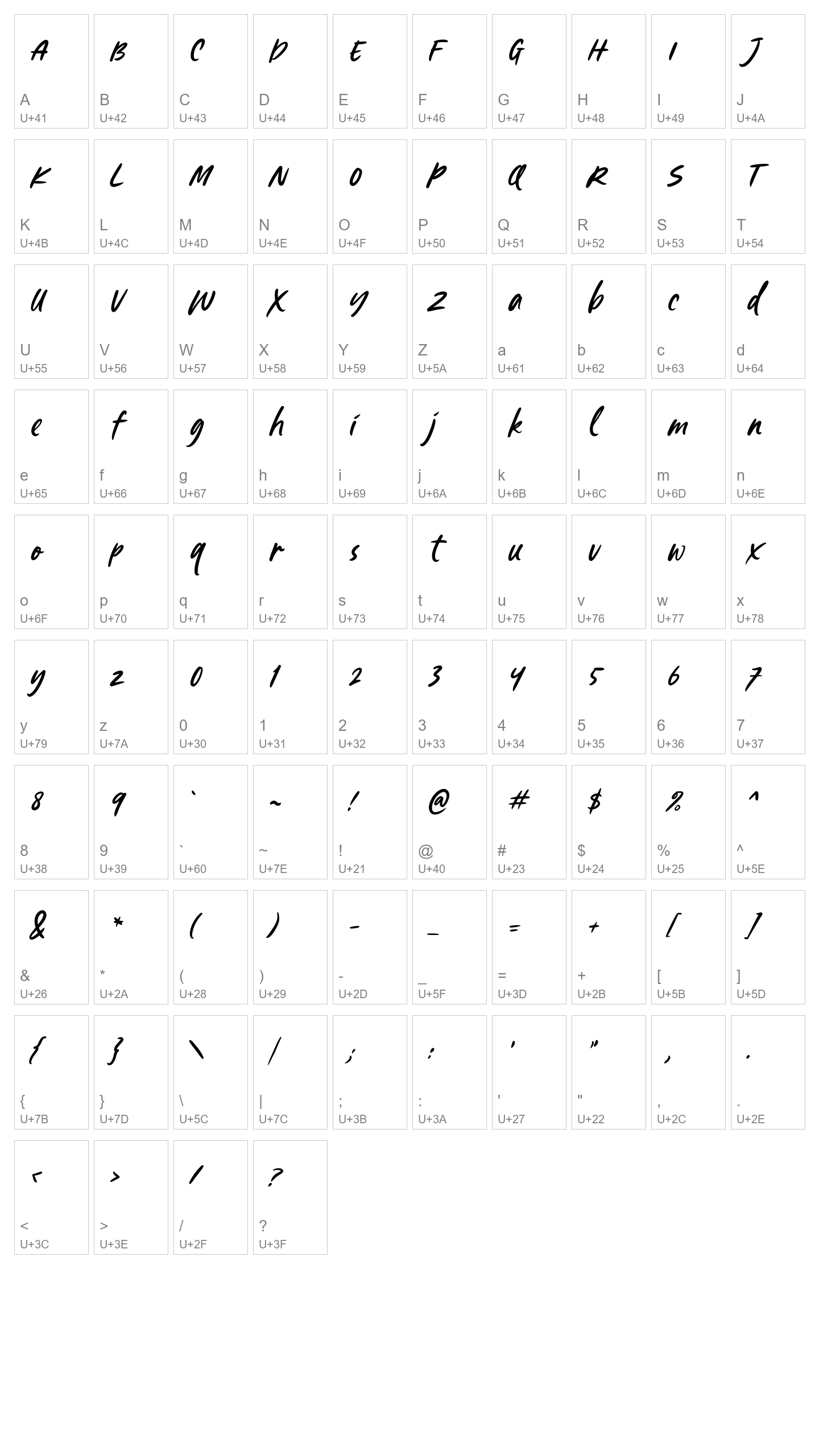 Character Map Image