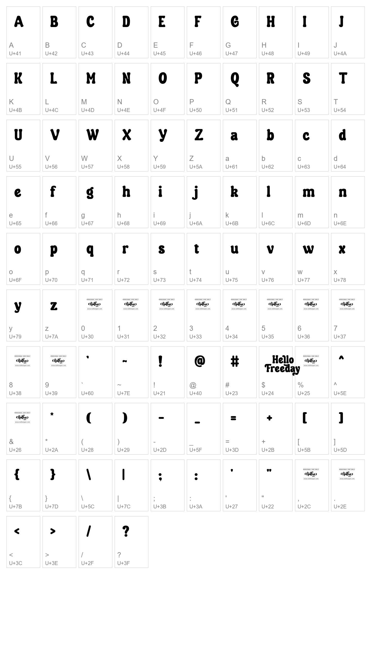 Character Map Image