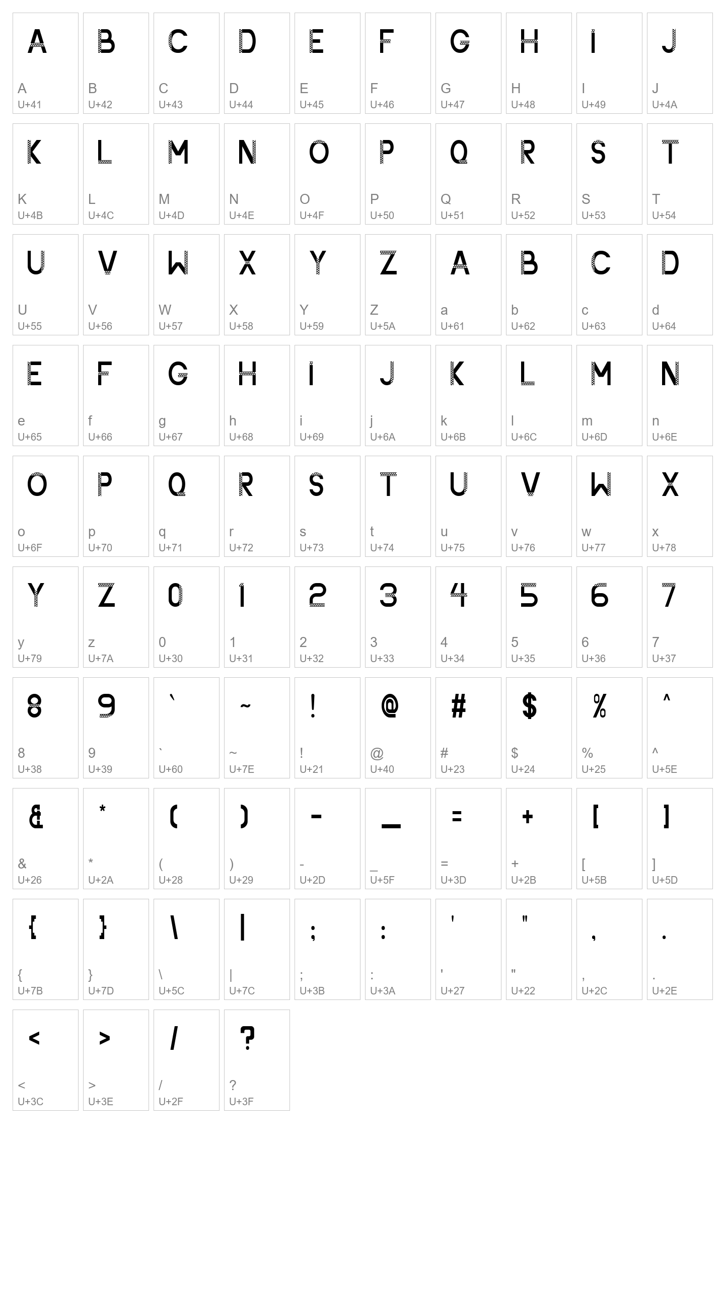 Character Map Image