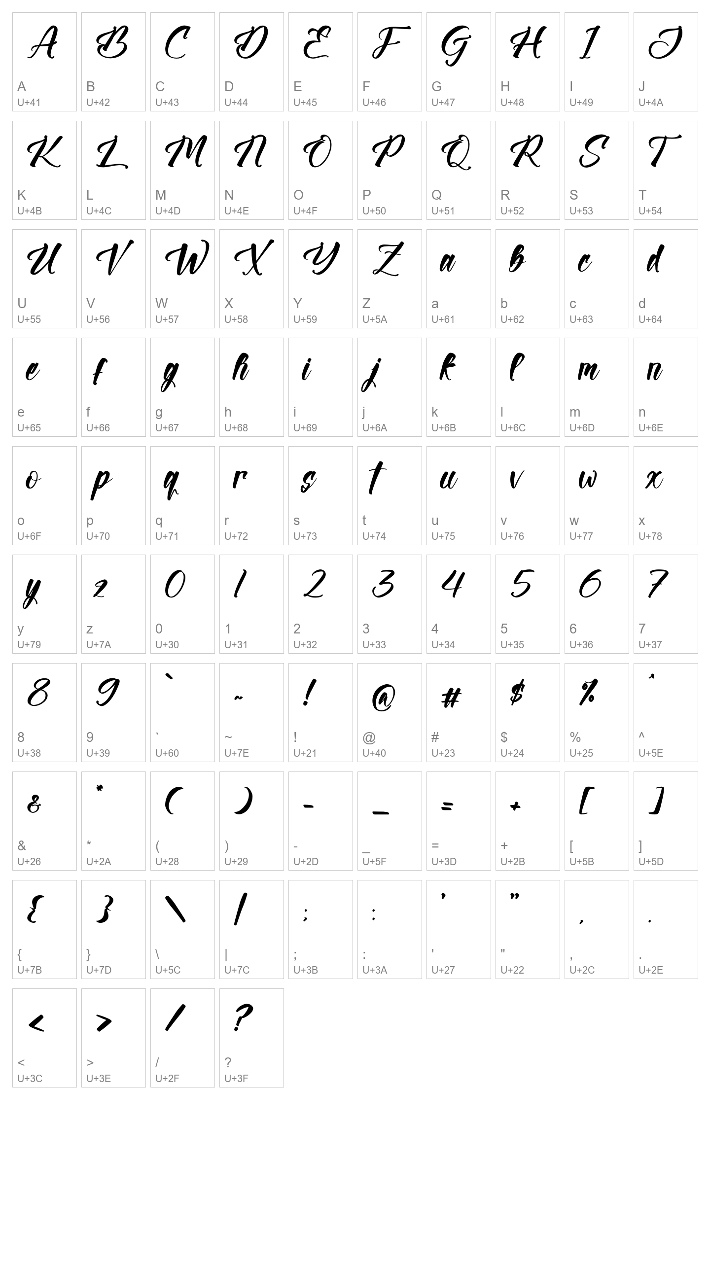 Character Map Image
