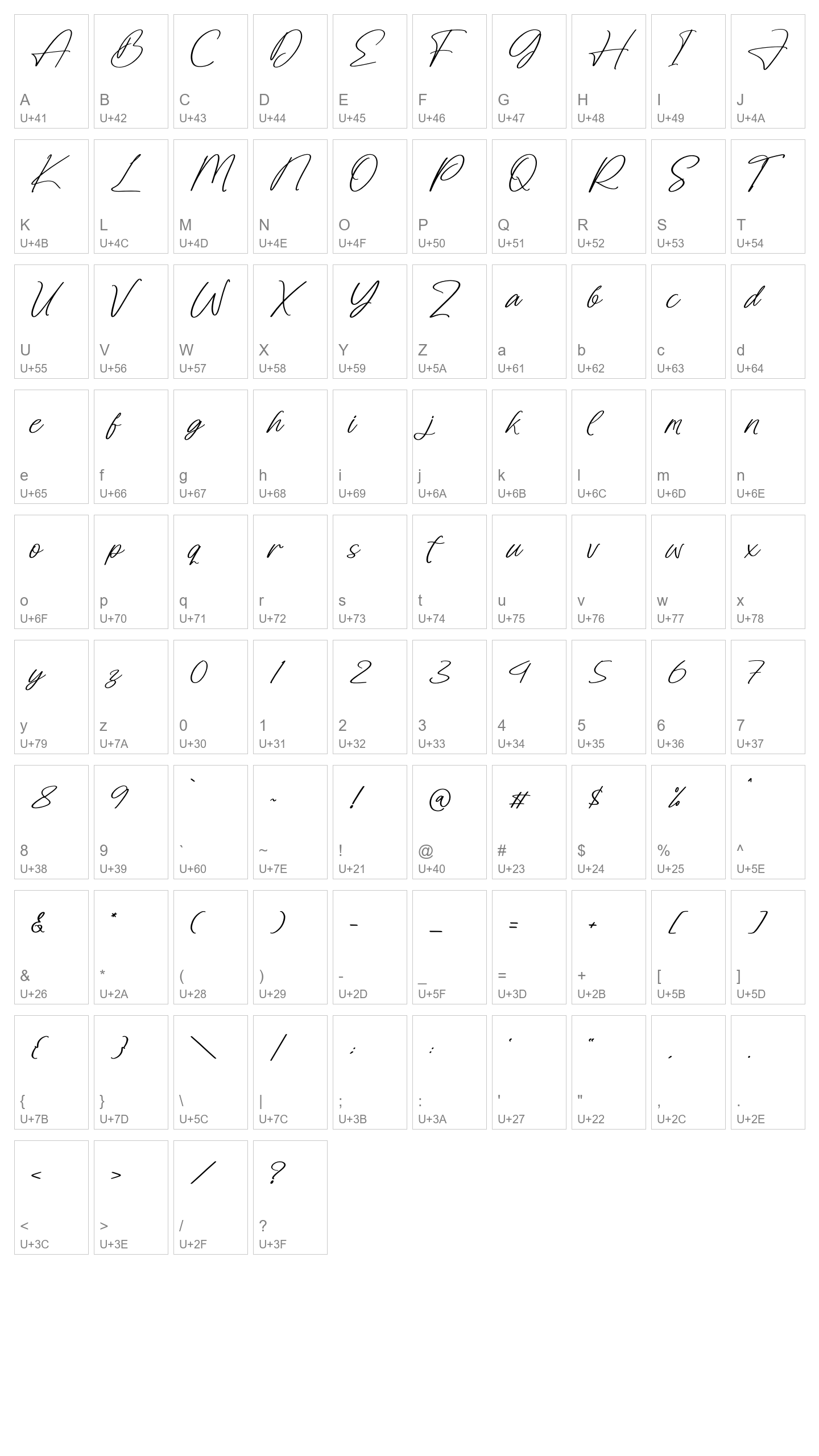 Character Map Image
