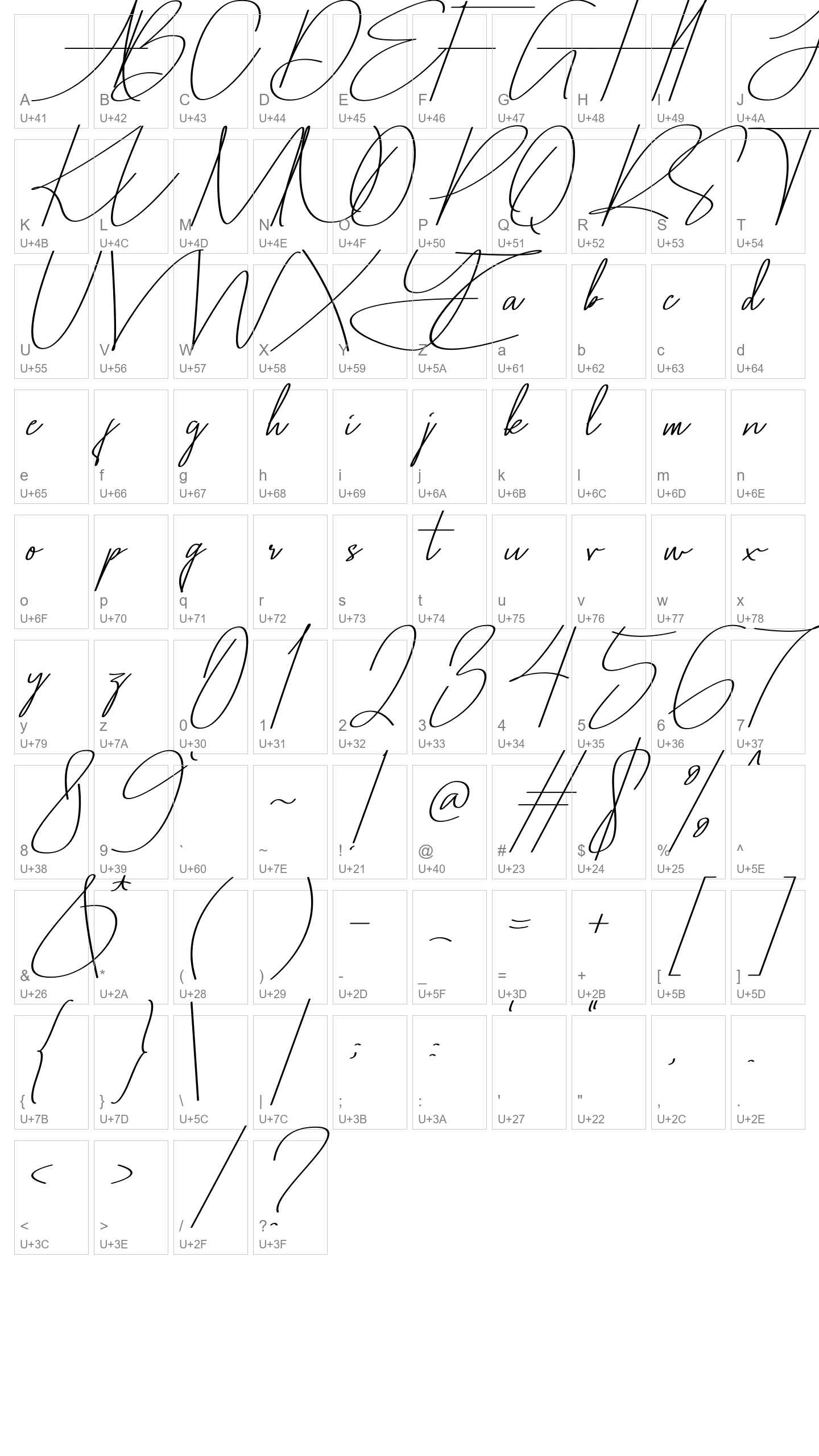 Character Map Image