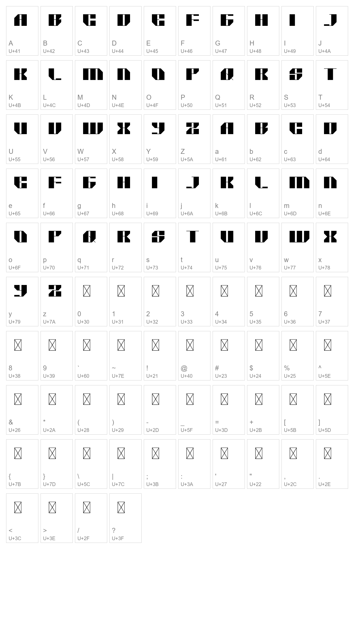 Character Map Image
