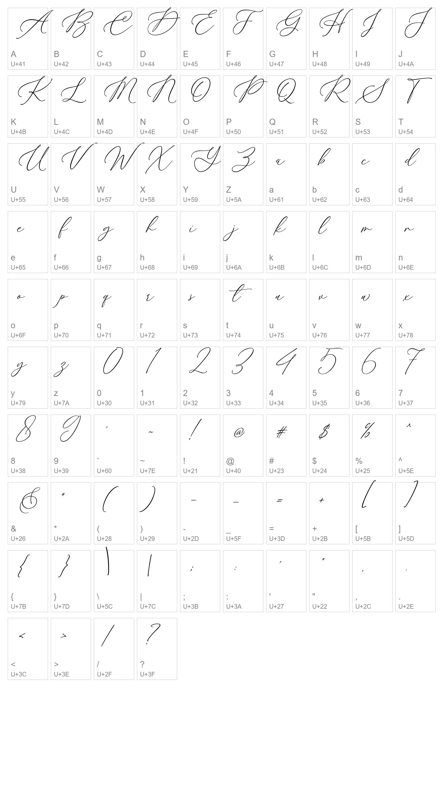 Character Map Image