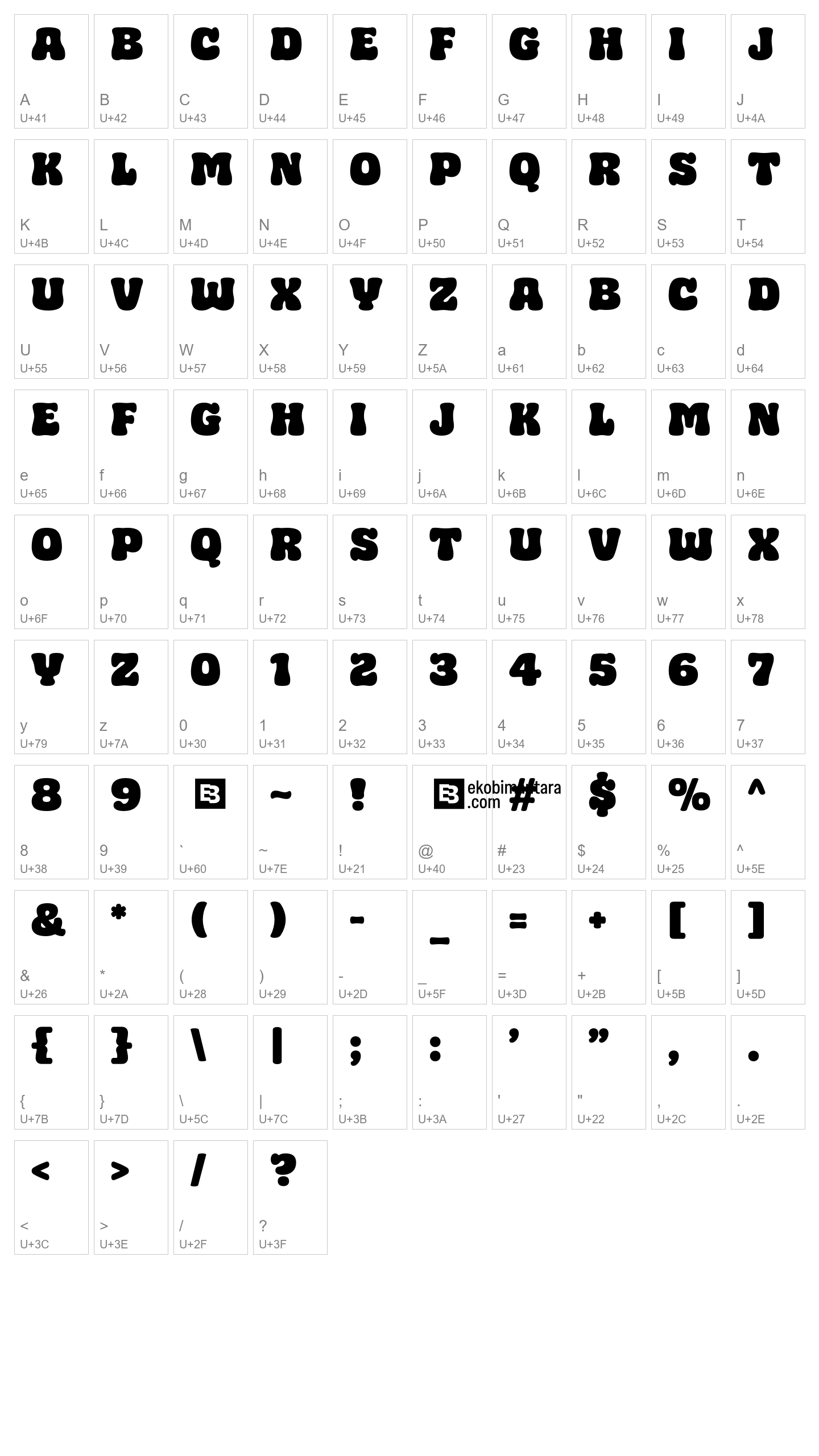 Character Map Image