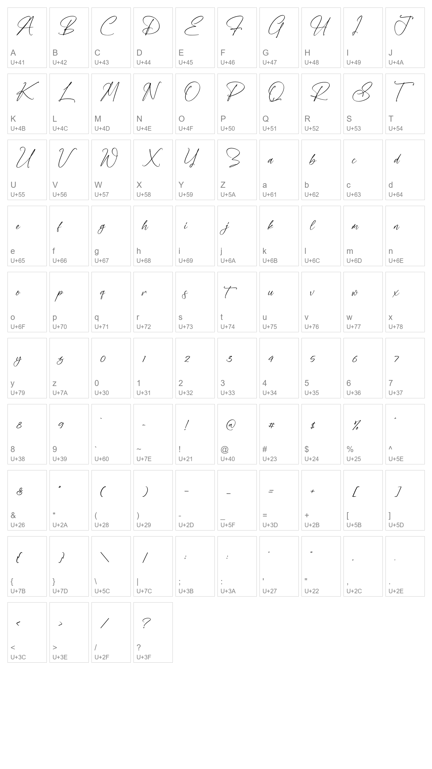 Character Map Image