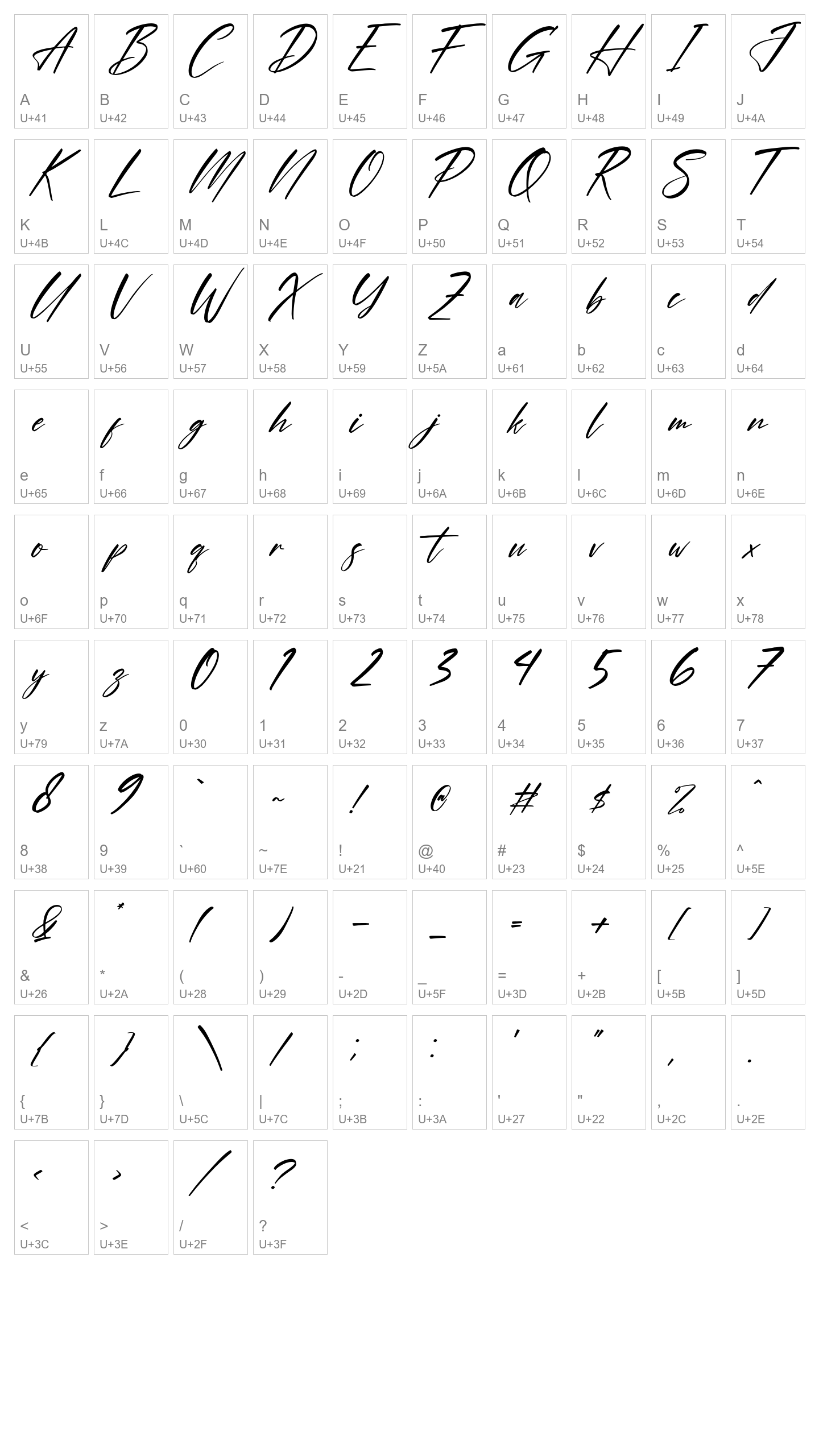 Character Map Image