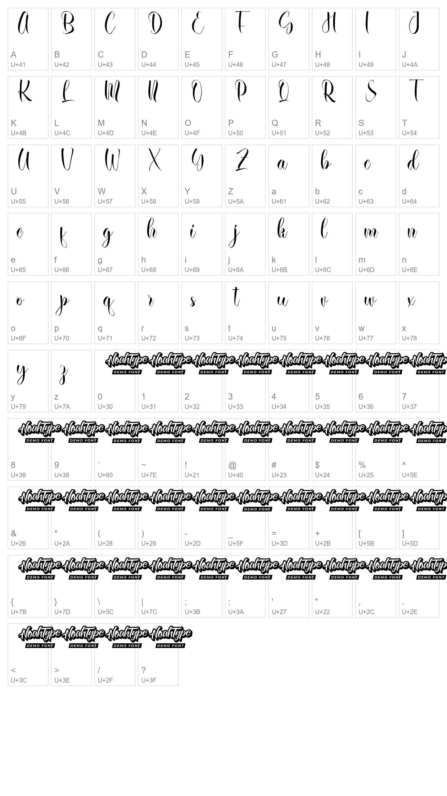 Character Map Image