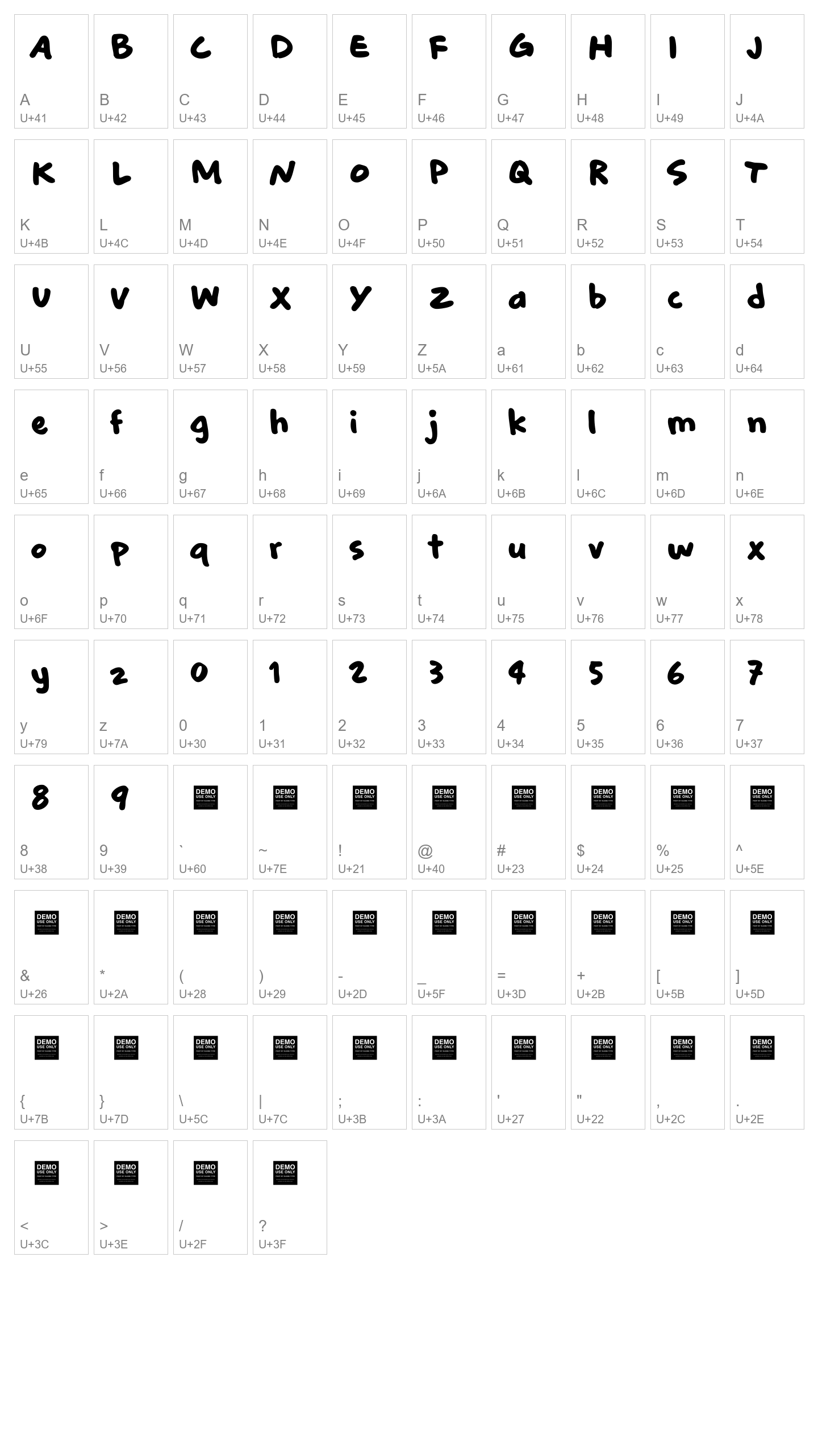 Character Map Image