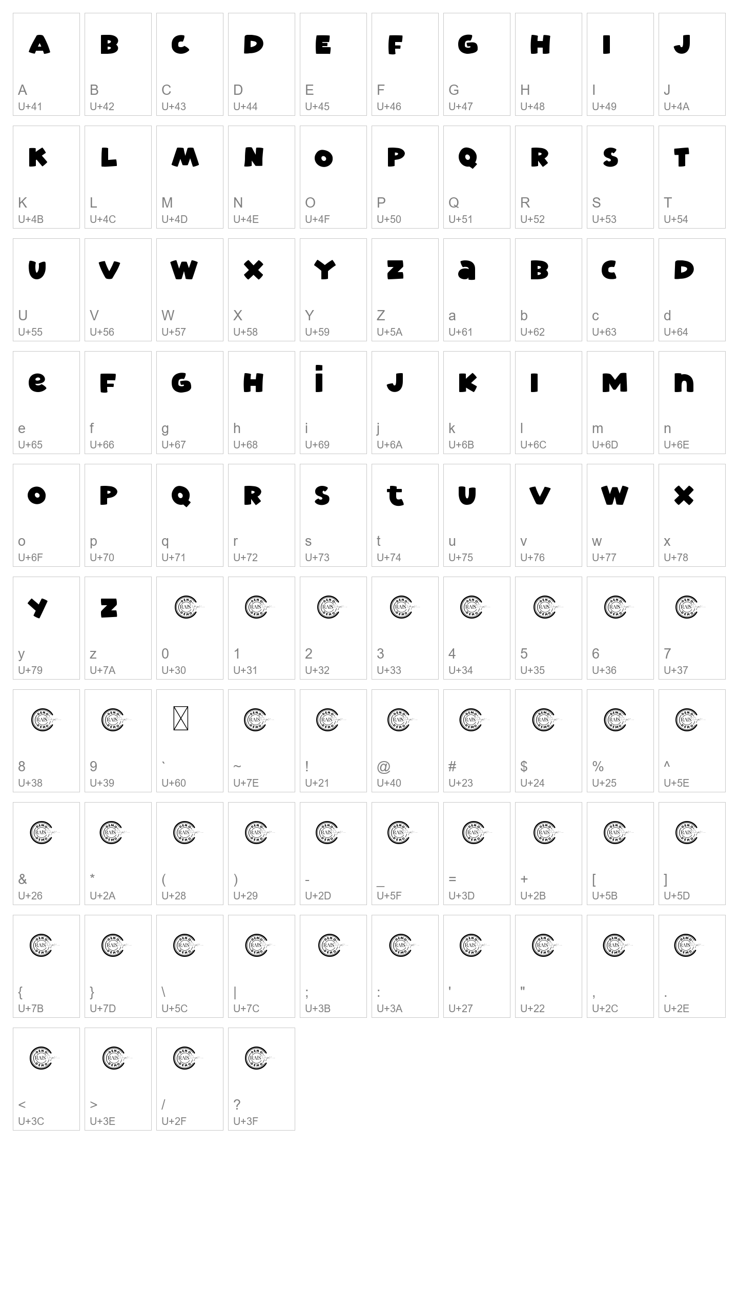 Character Map Image