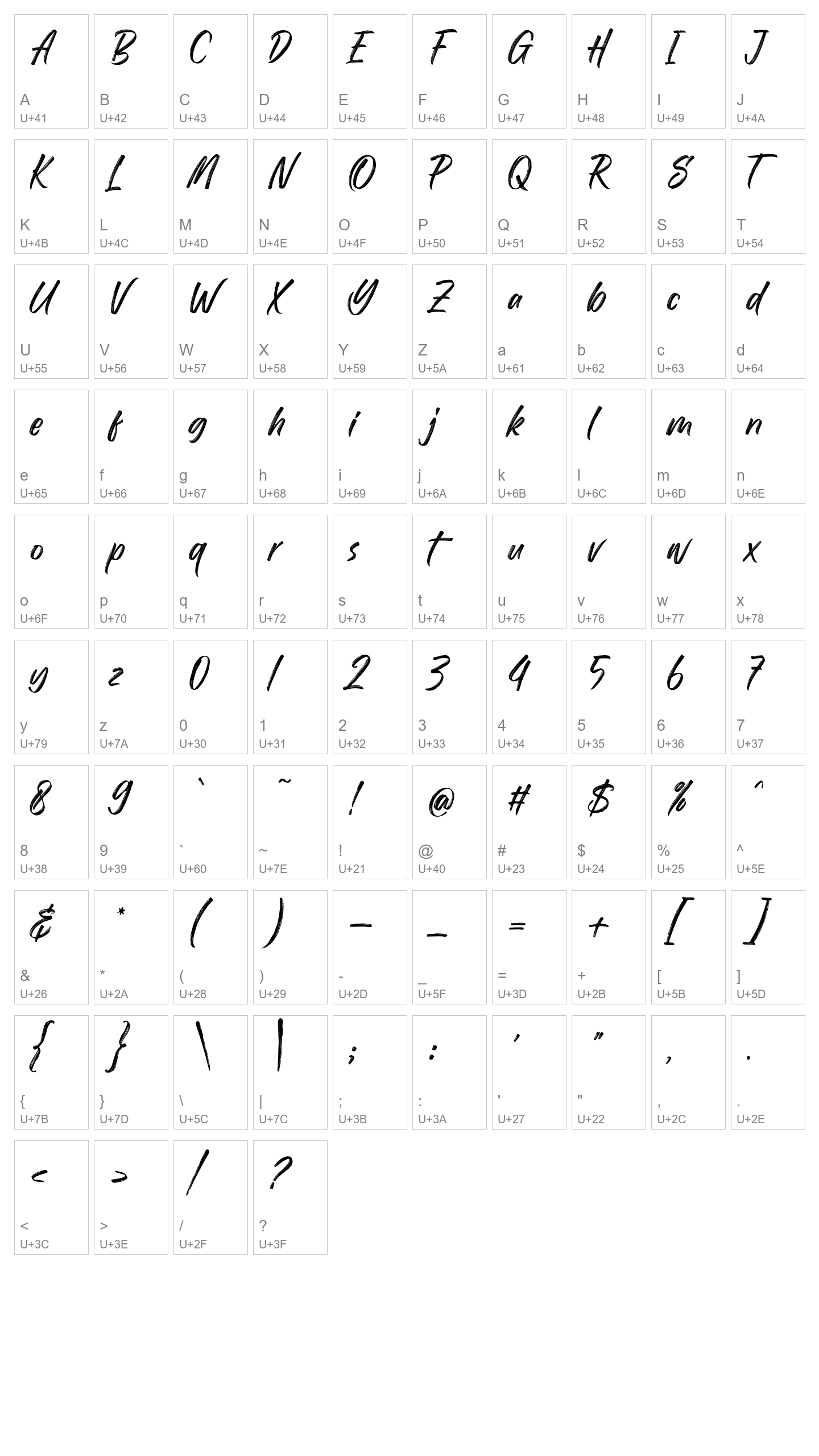 Character Map Image
