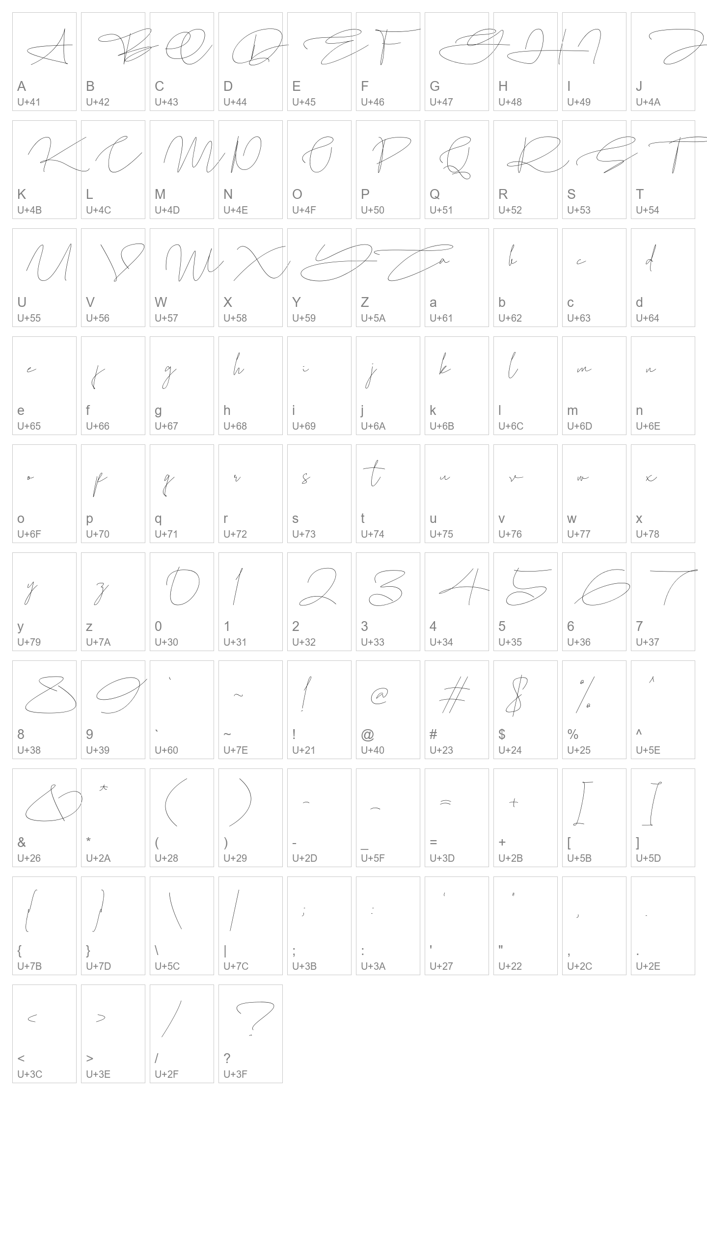 Character Map Image