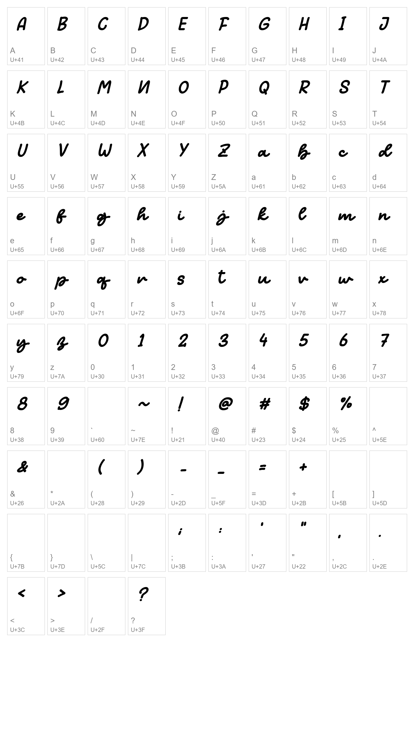 Character Map Image