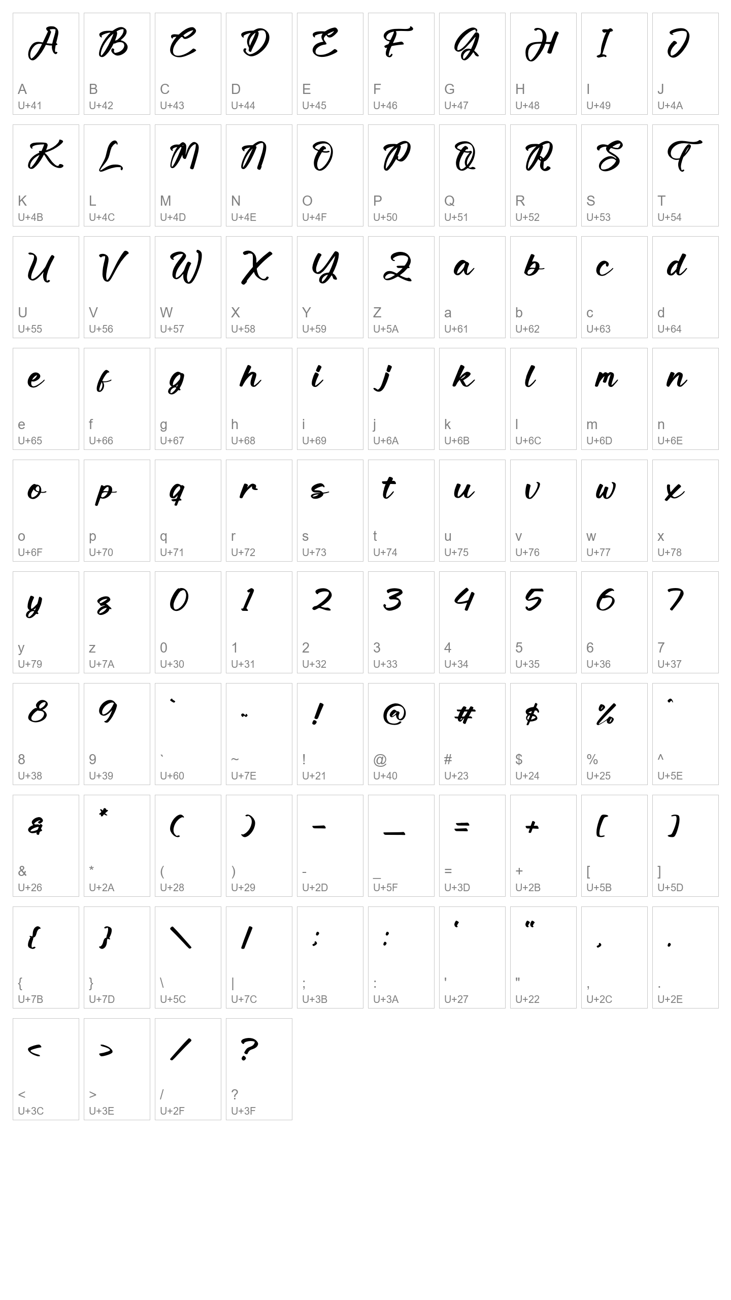 Character Map Image