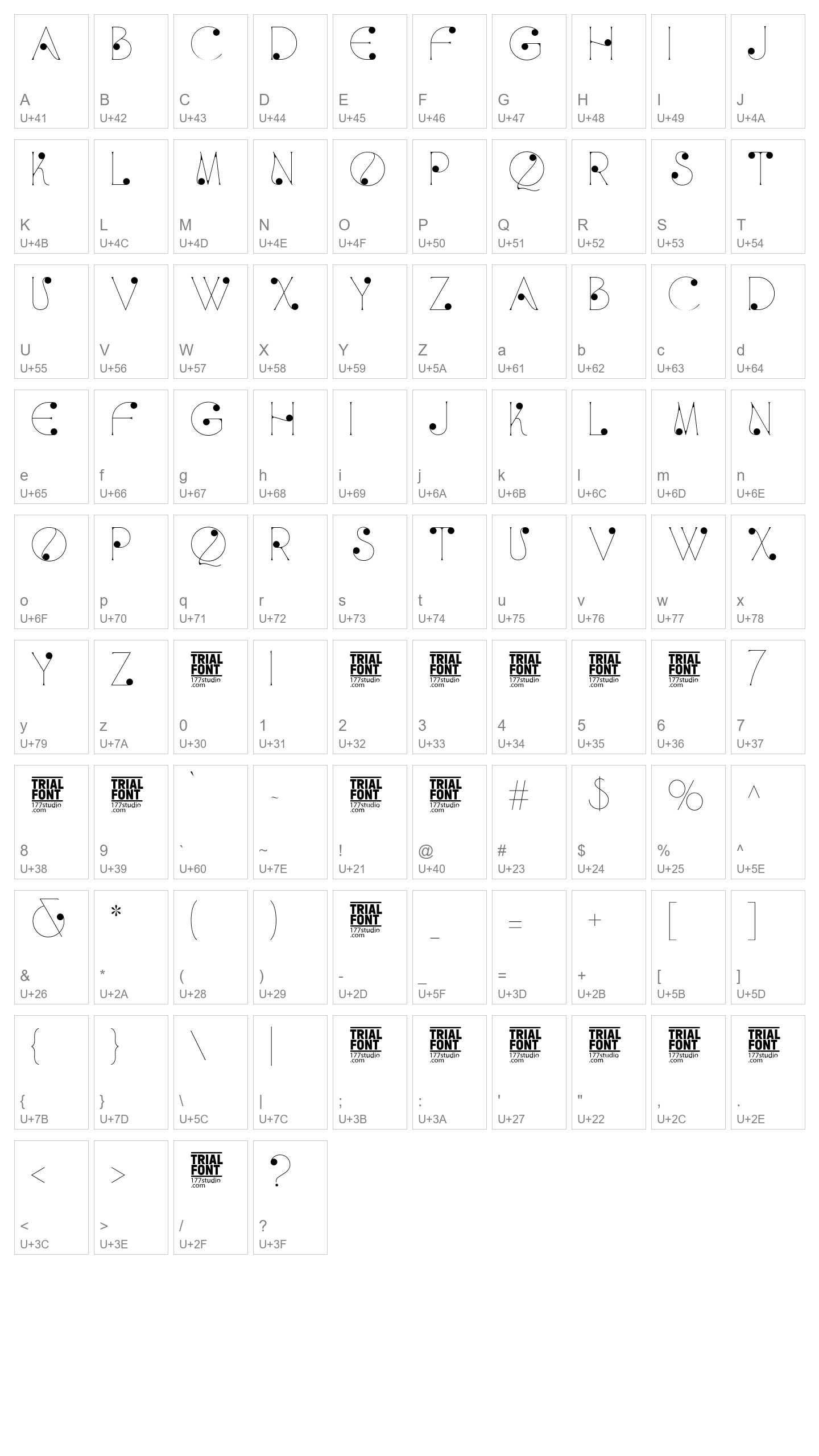 Character Map Image