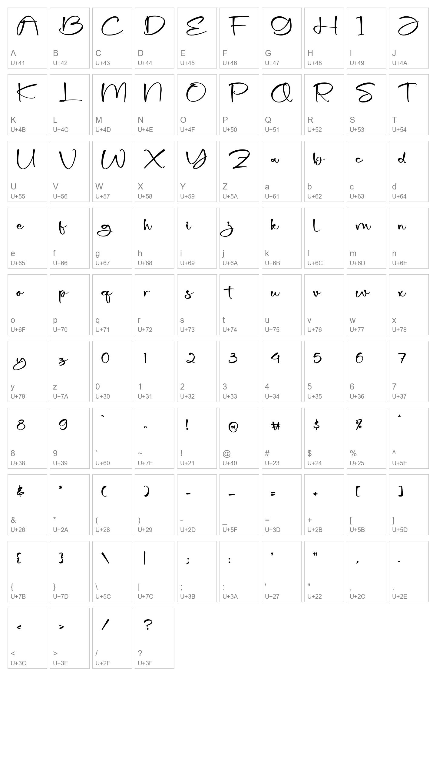 Character Map Image