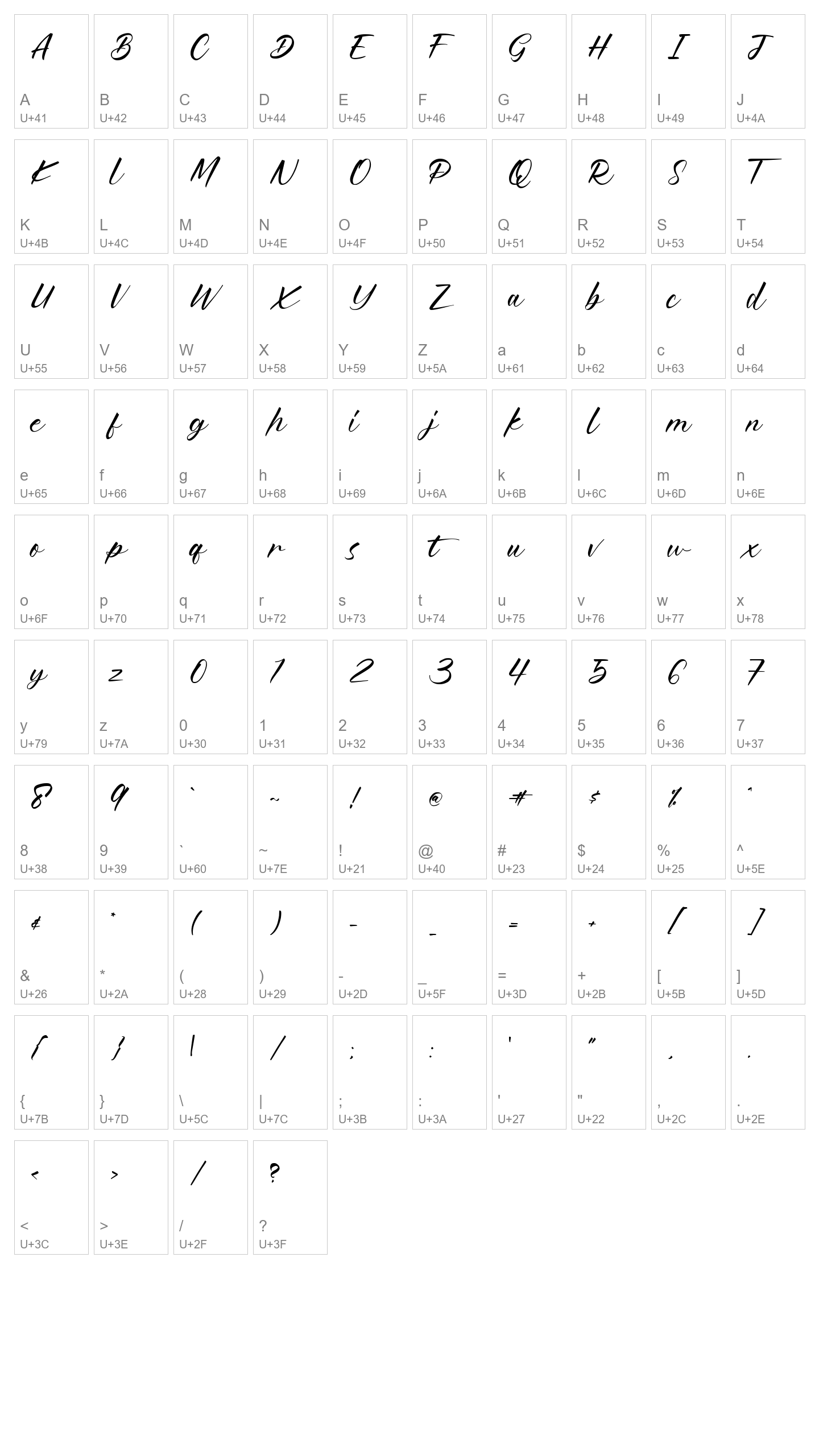 Character Map Image