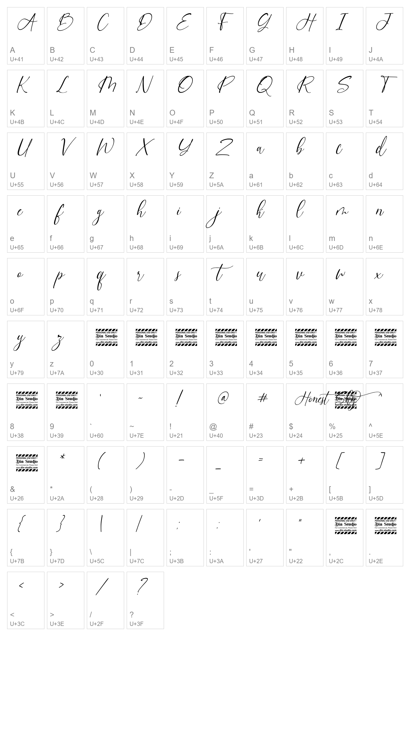 Character Map Image