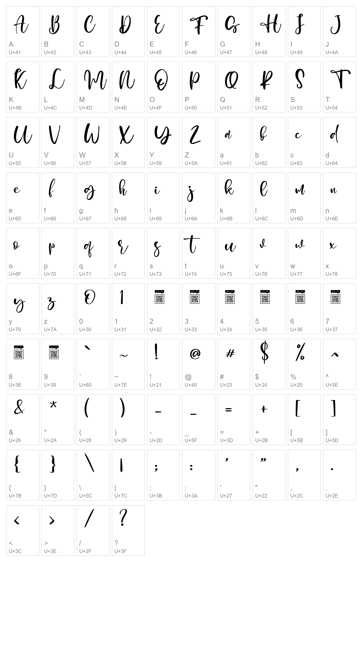 Character Map Image