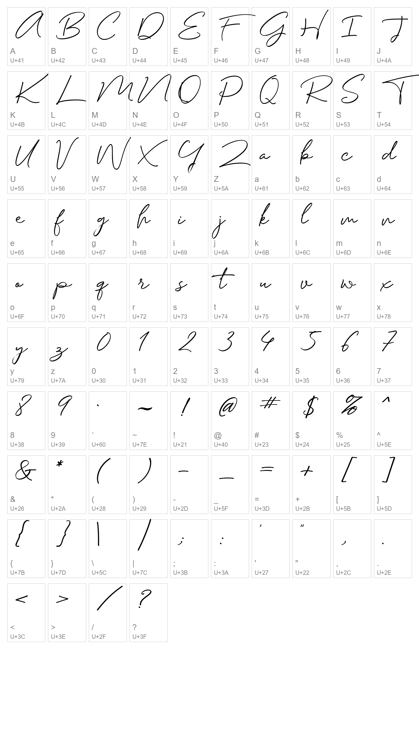 Character Map Image