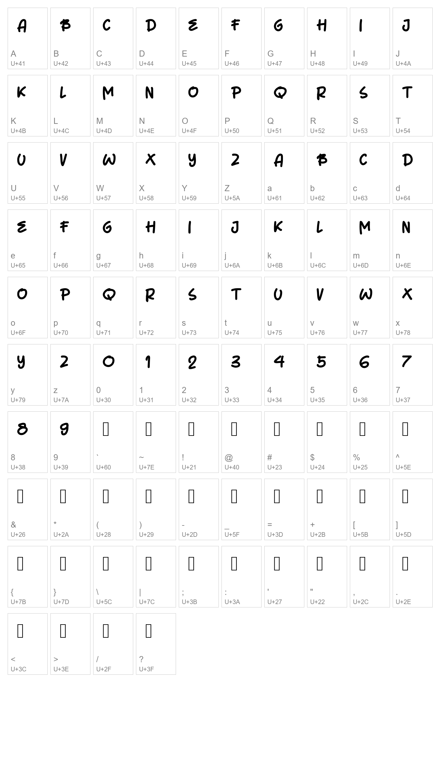 Character Map Image