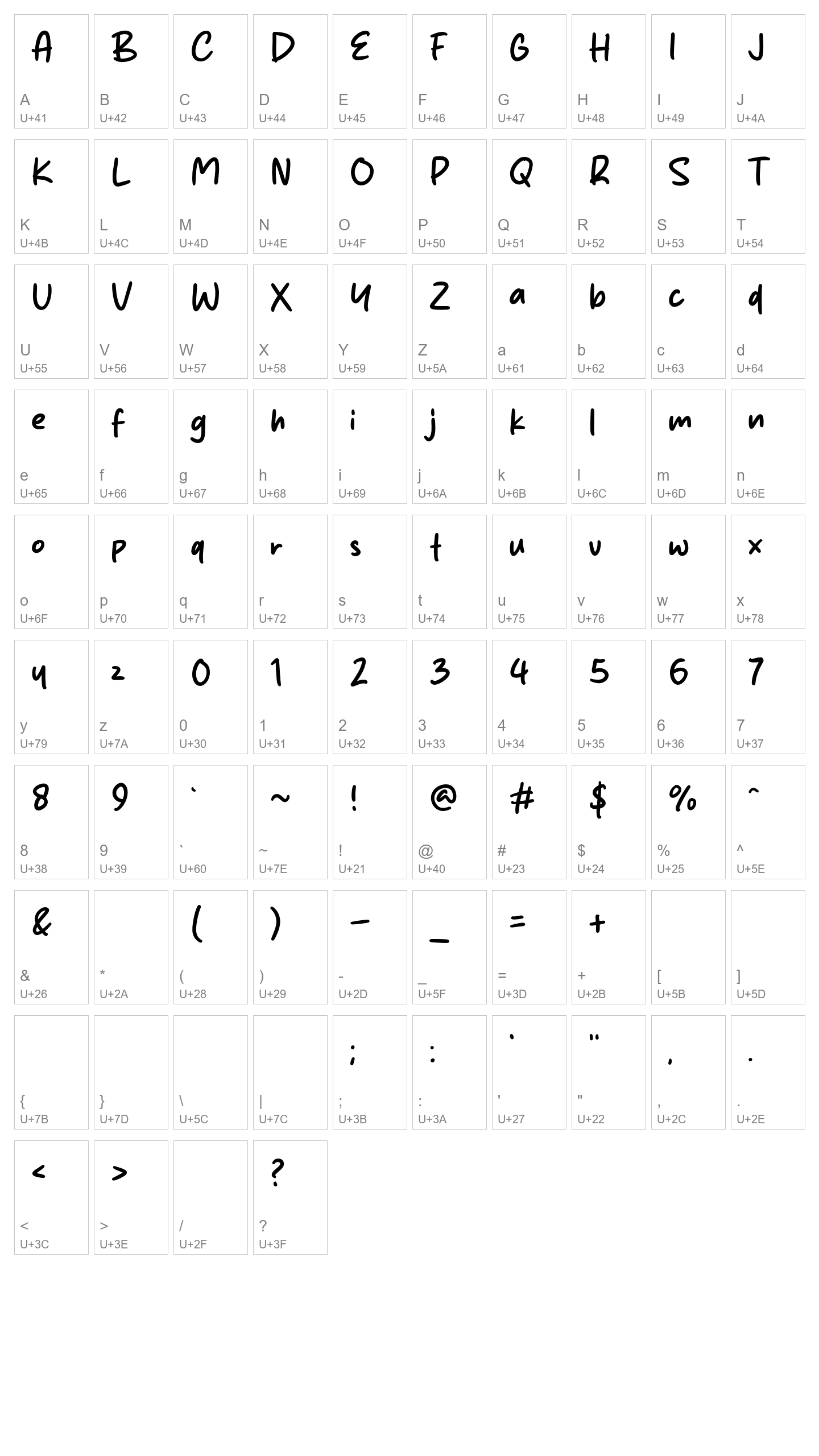 Character Map Image