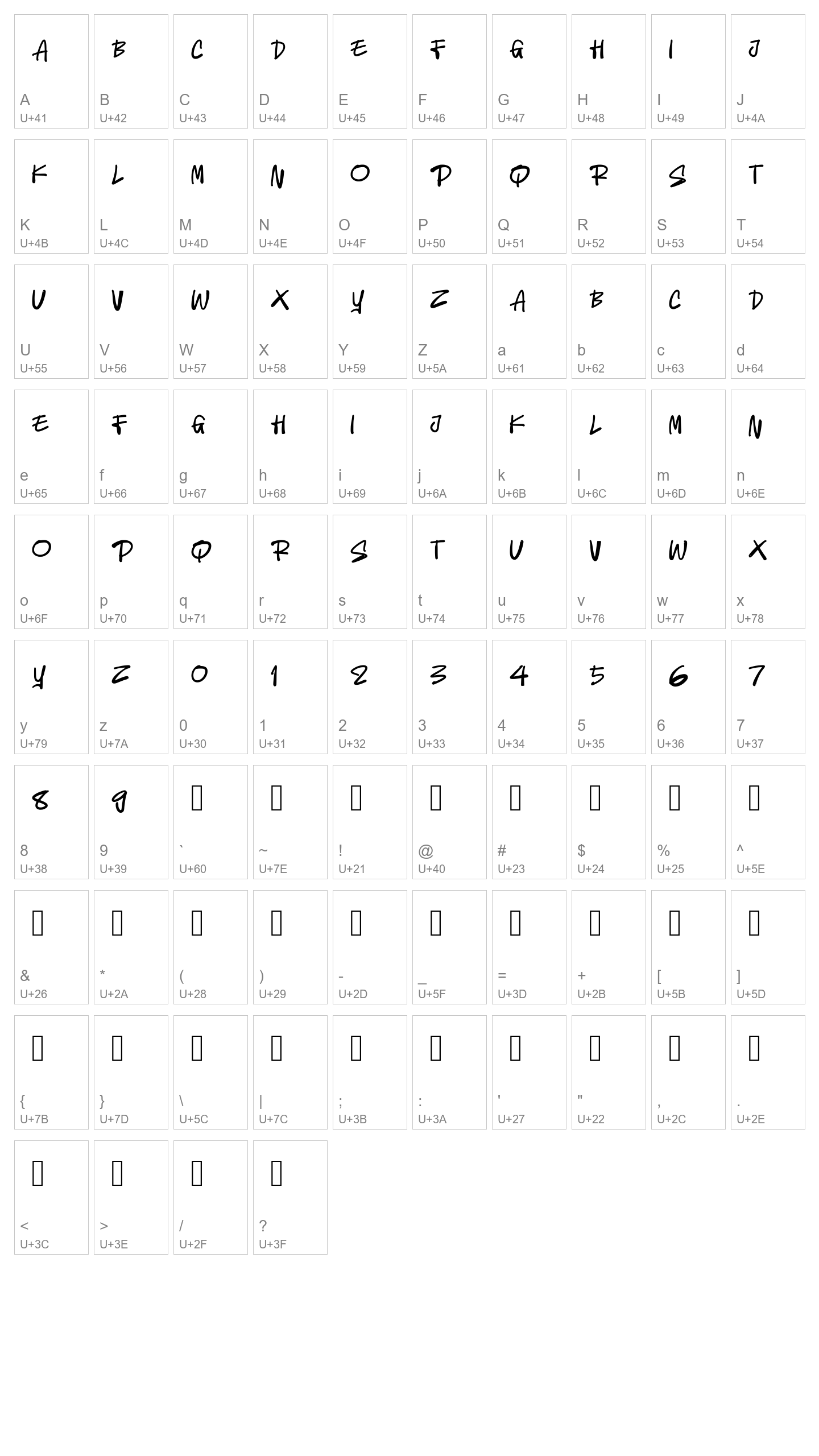 Character Map Image
