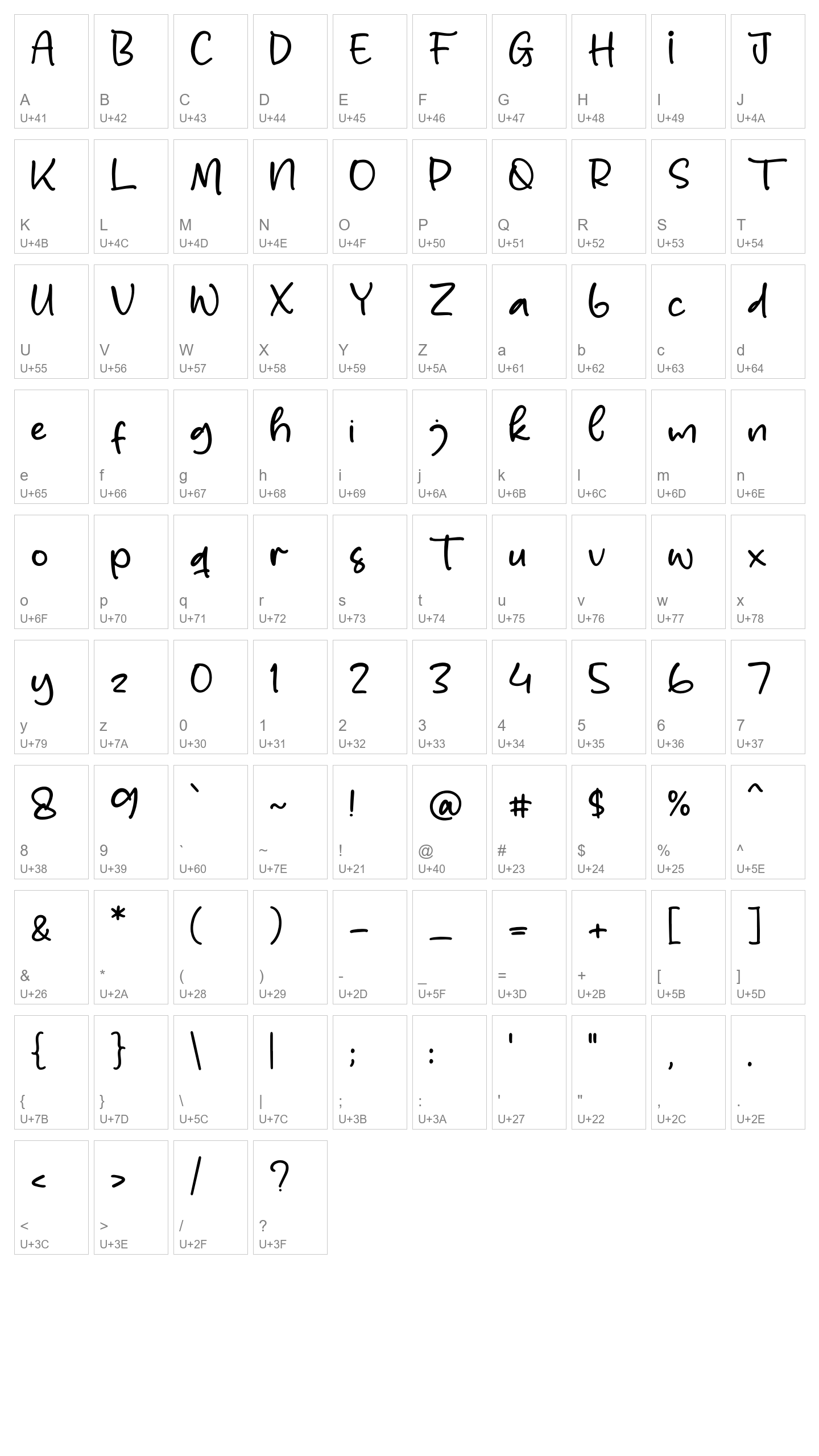 Character Map Image