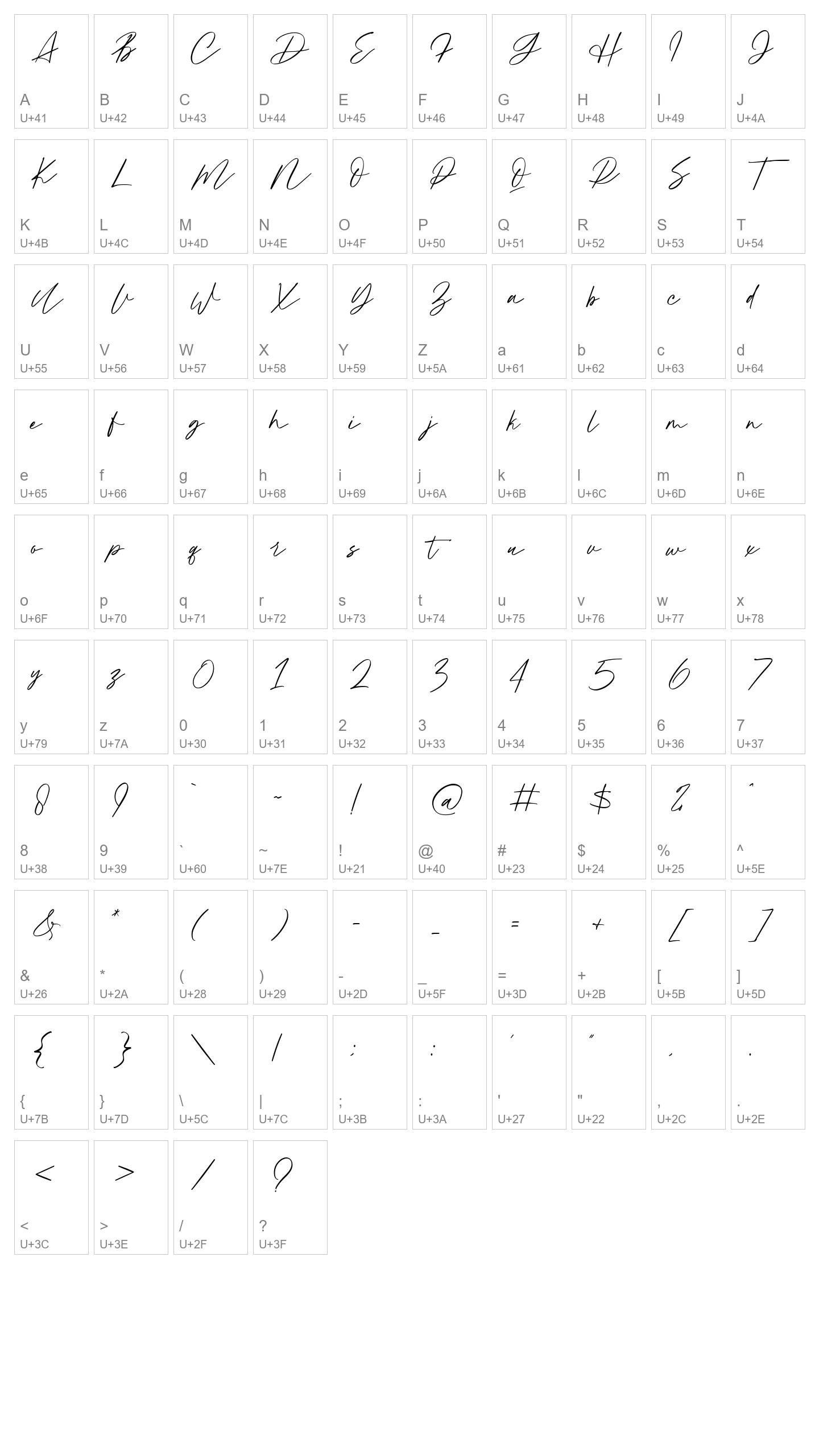 Character Map Image