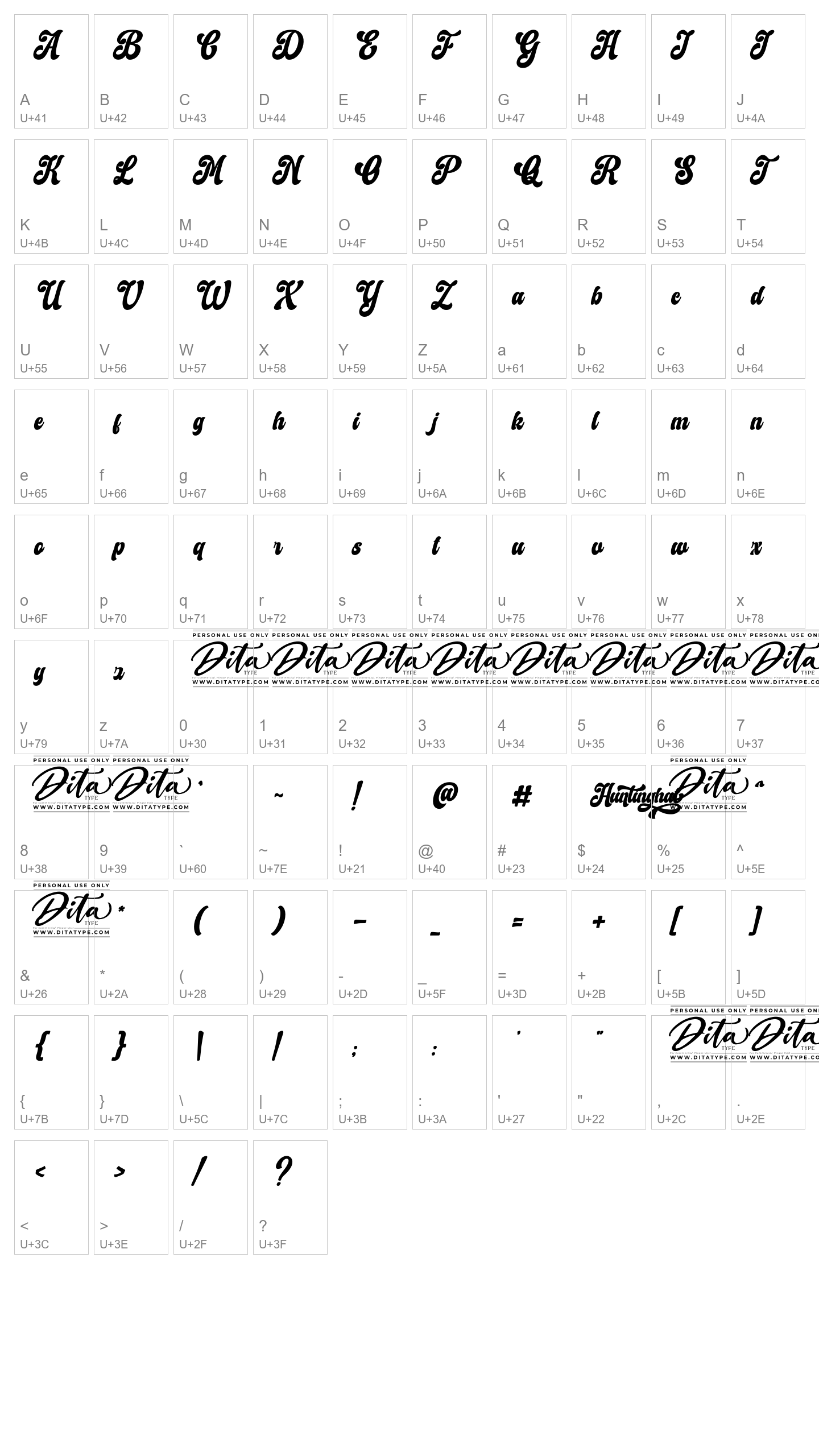 Character Map Image