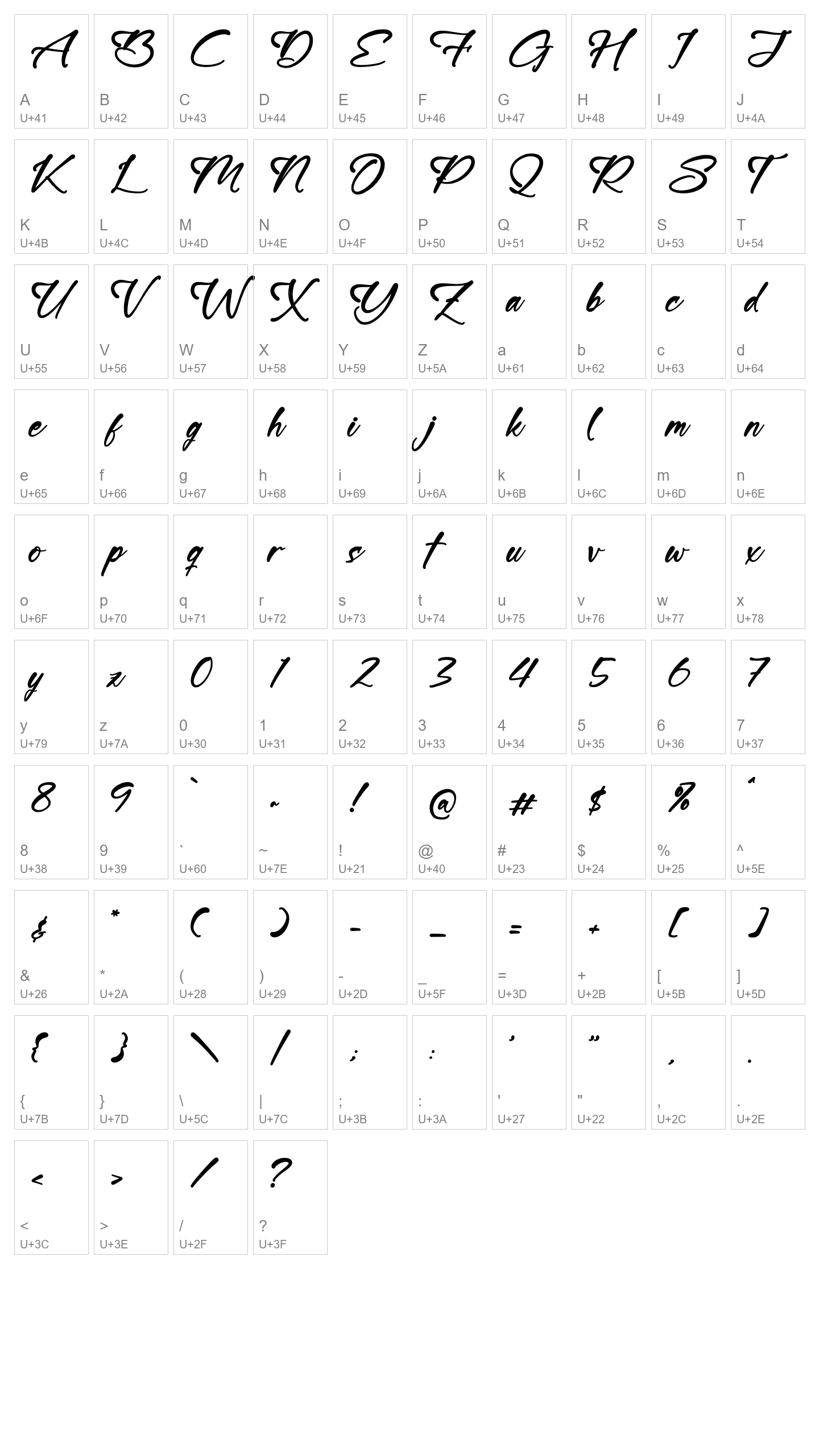 Character Map Image