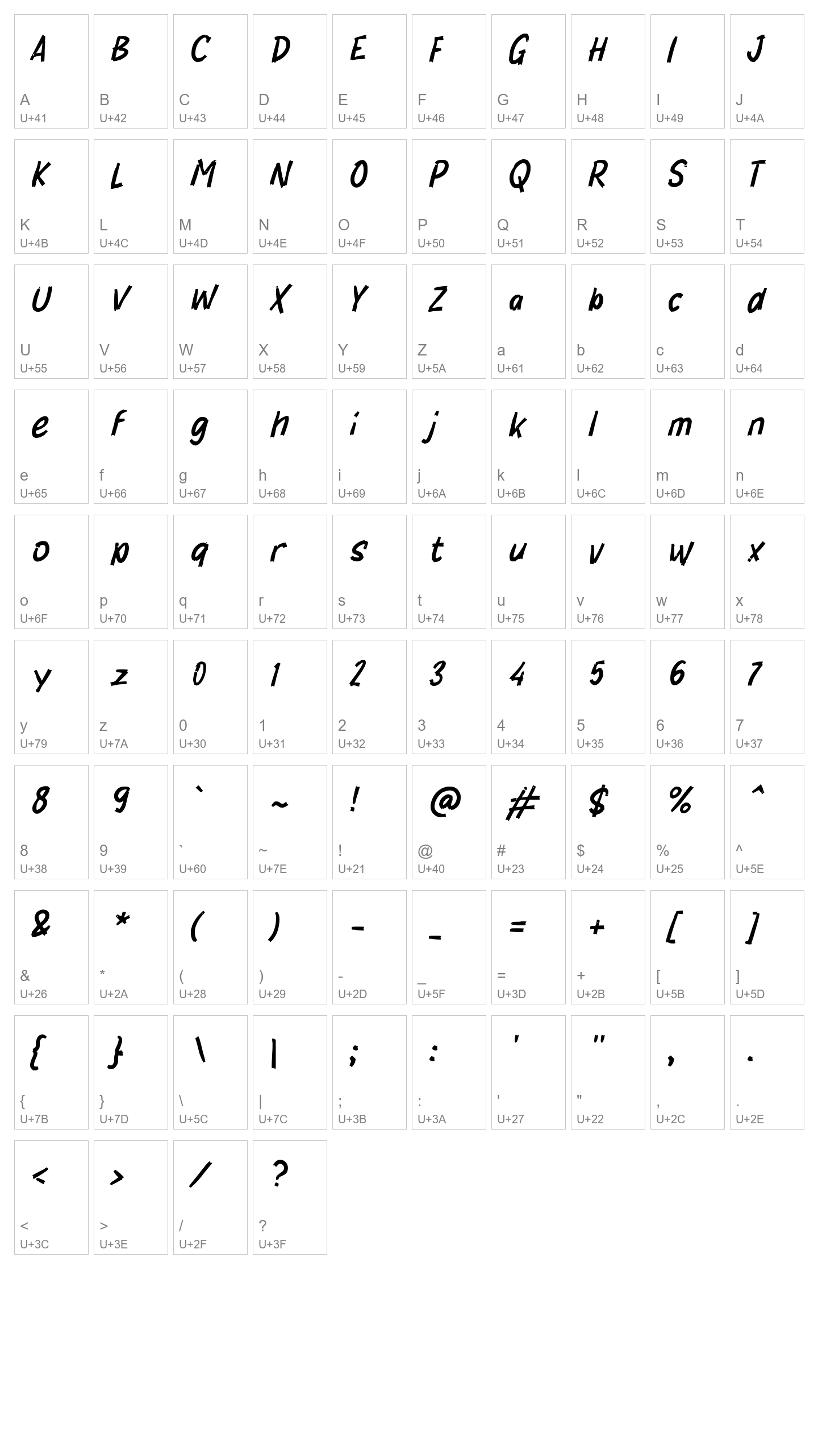 Character Map Image
