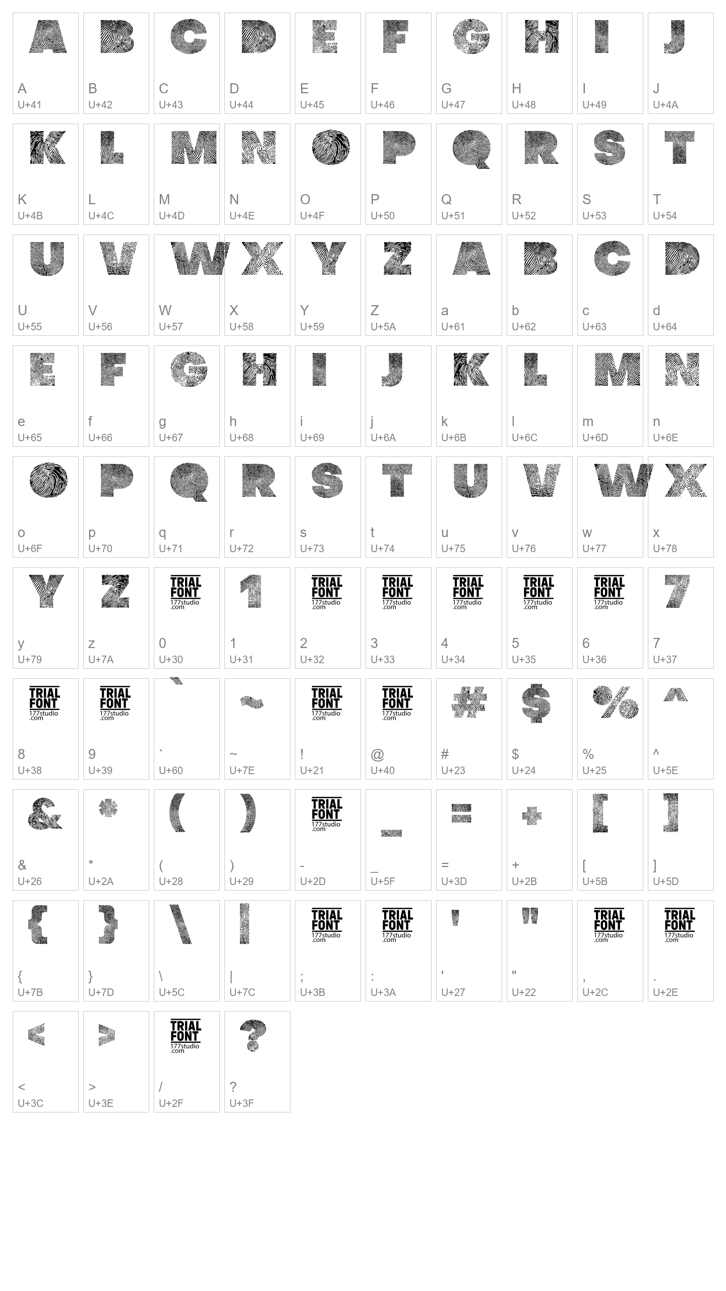 Character Map Image