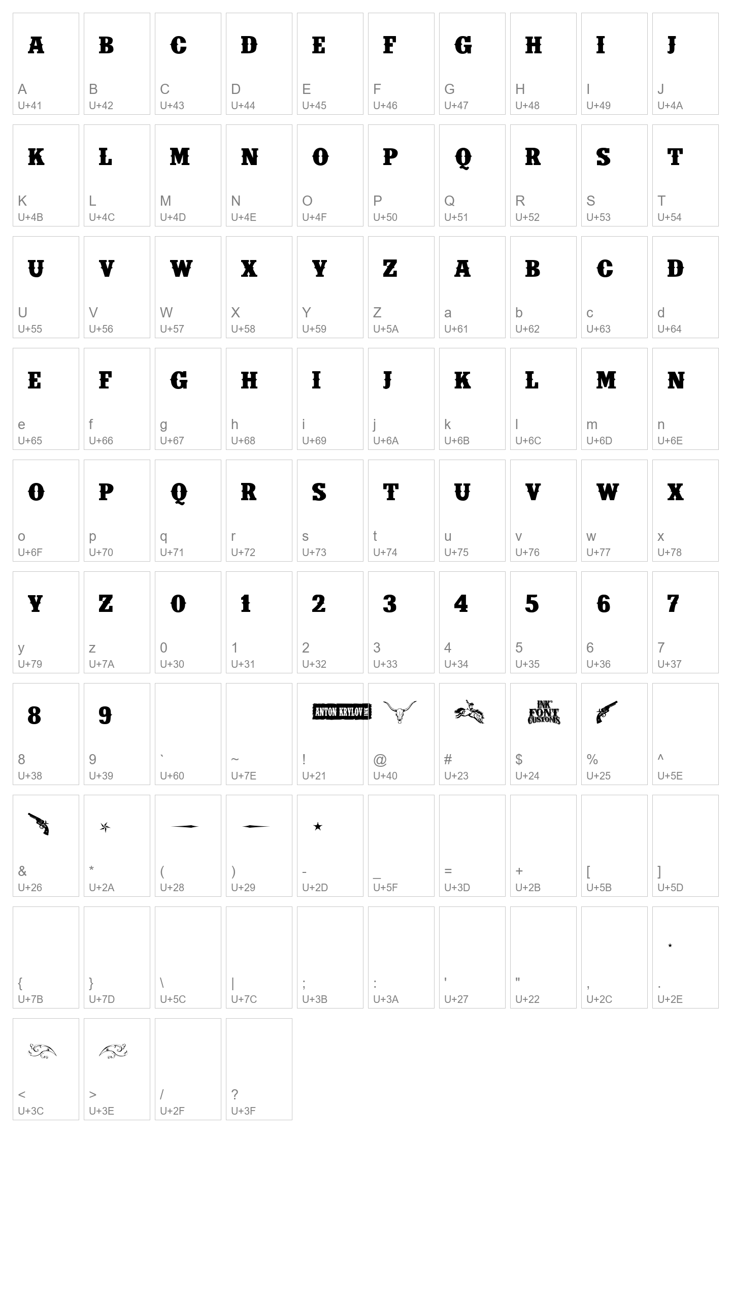 Character Map Image