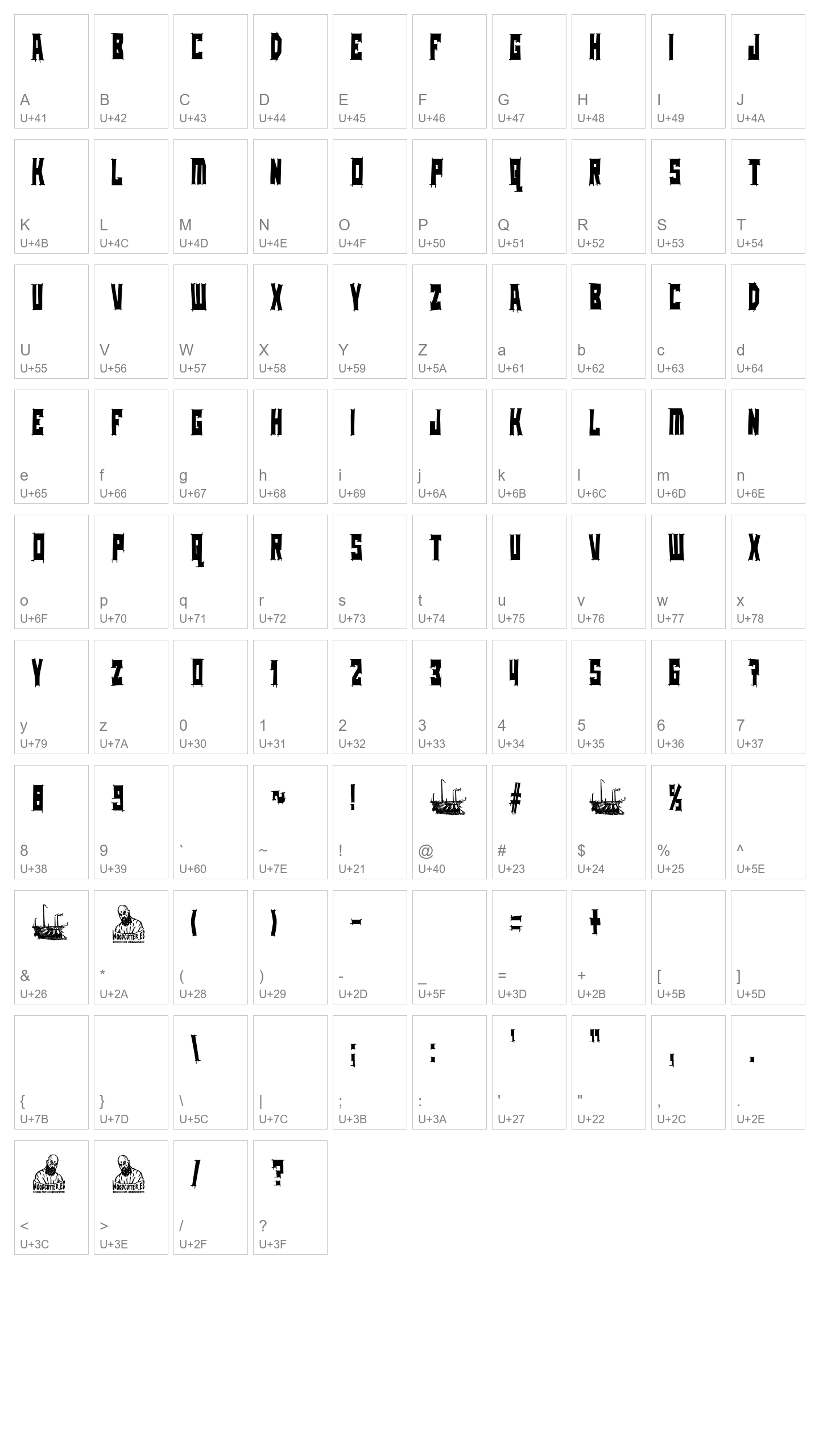 Character Map Image