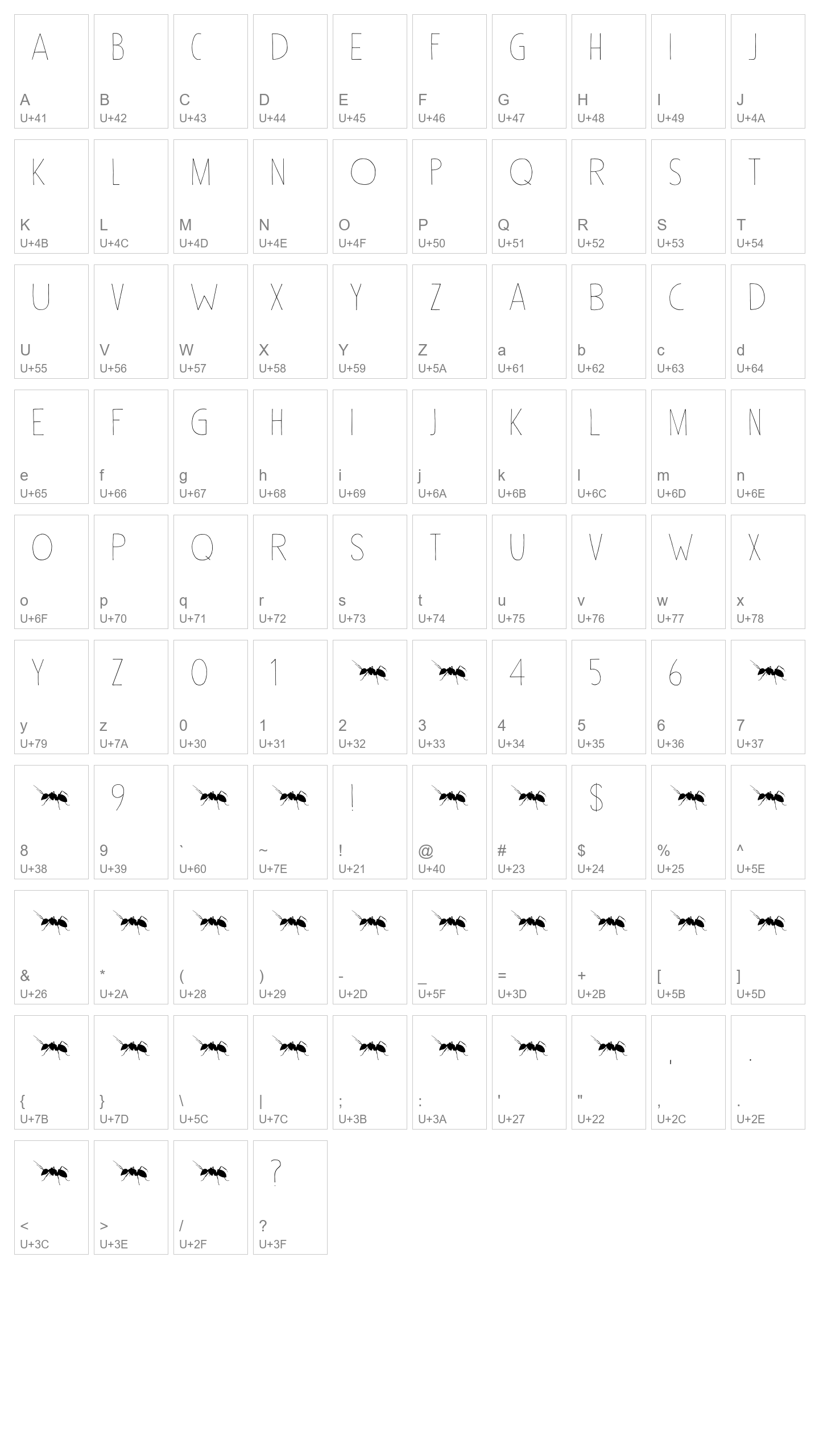 Character Map Image