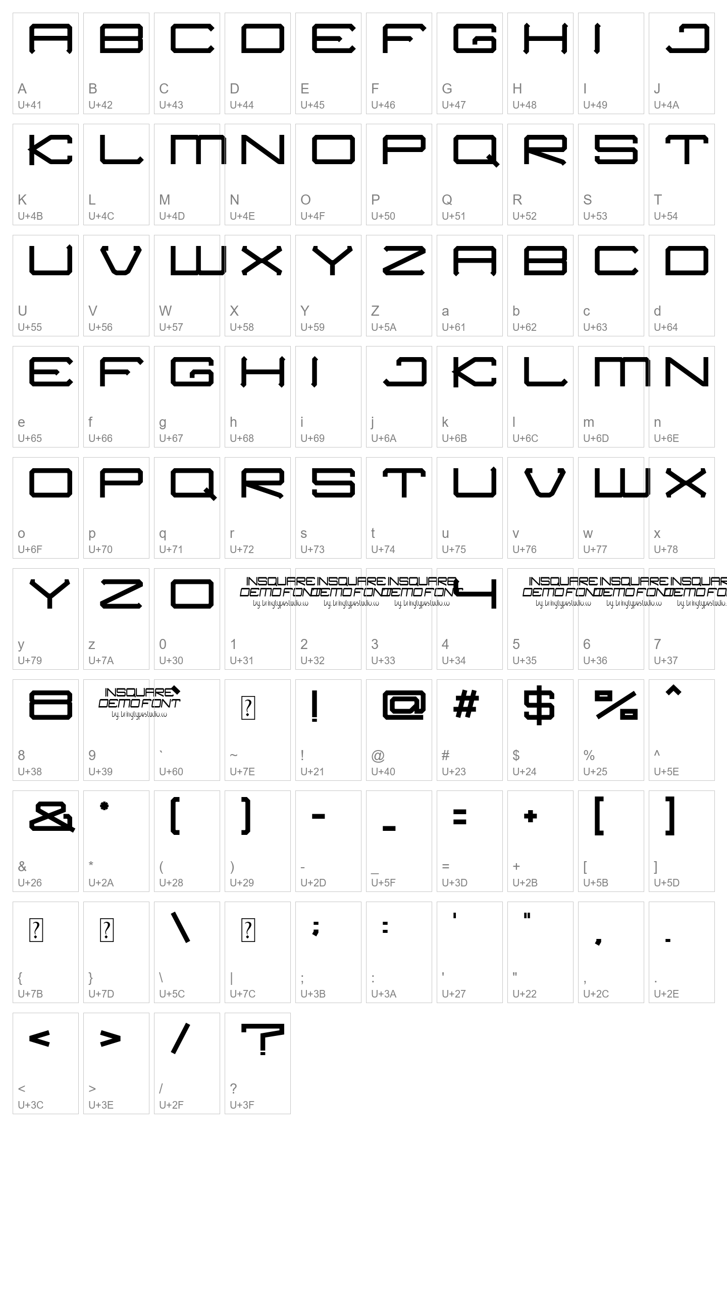 Character Map Image