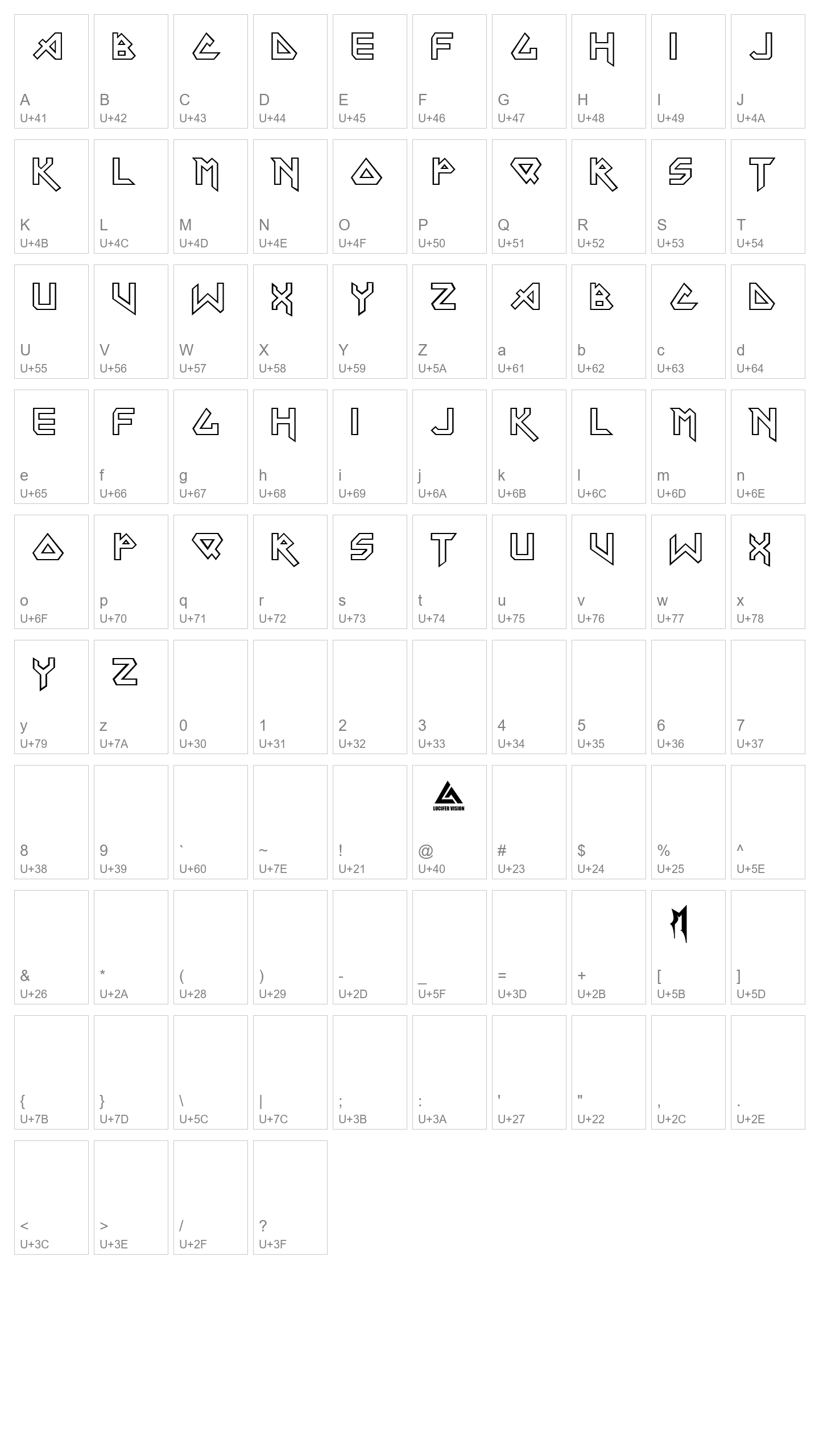 Character Map Image